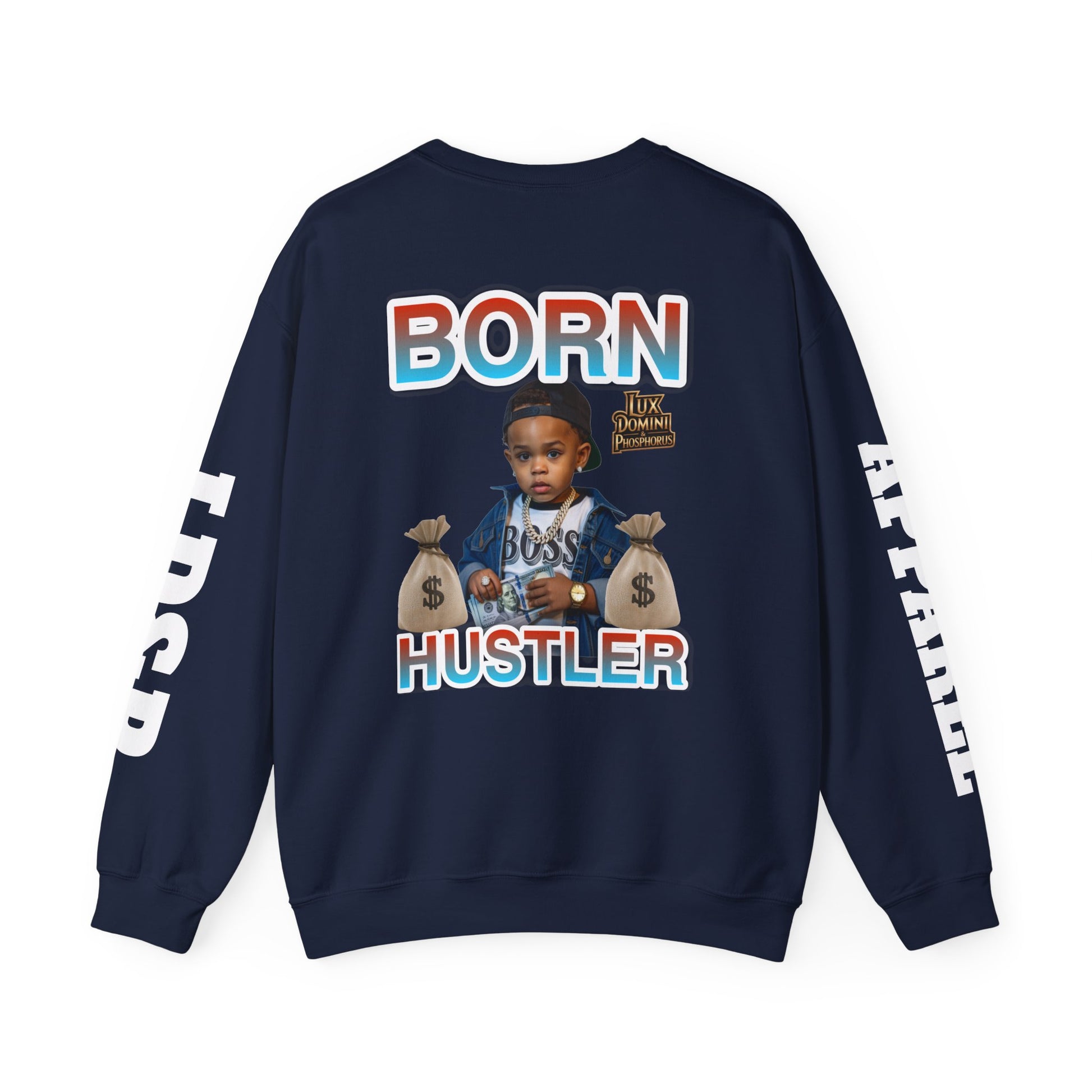 Crewneck Sweatshirt - Born Hustler LD&P Apparel