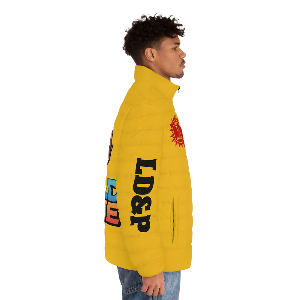 Yellow of Puffer Jacket - The World Is Mine LD&P Apparel Design
