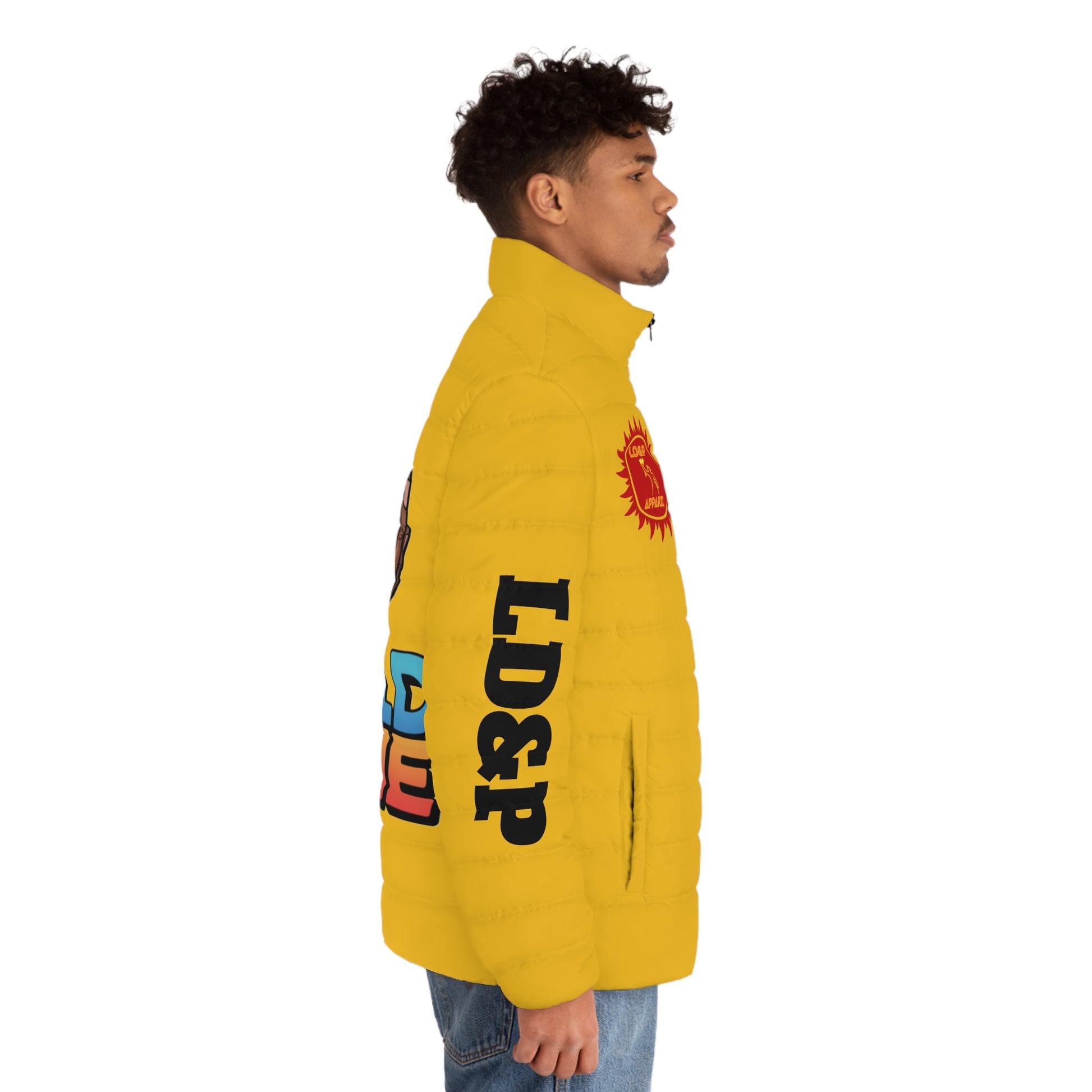 Yellow of Puffer Jacket - The World Is Mine LD&P Apparel Design