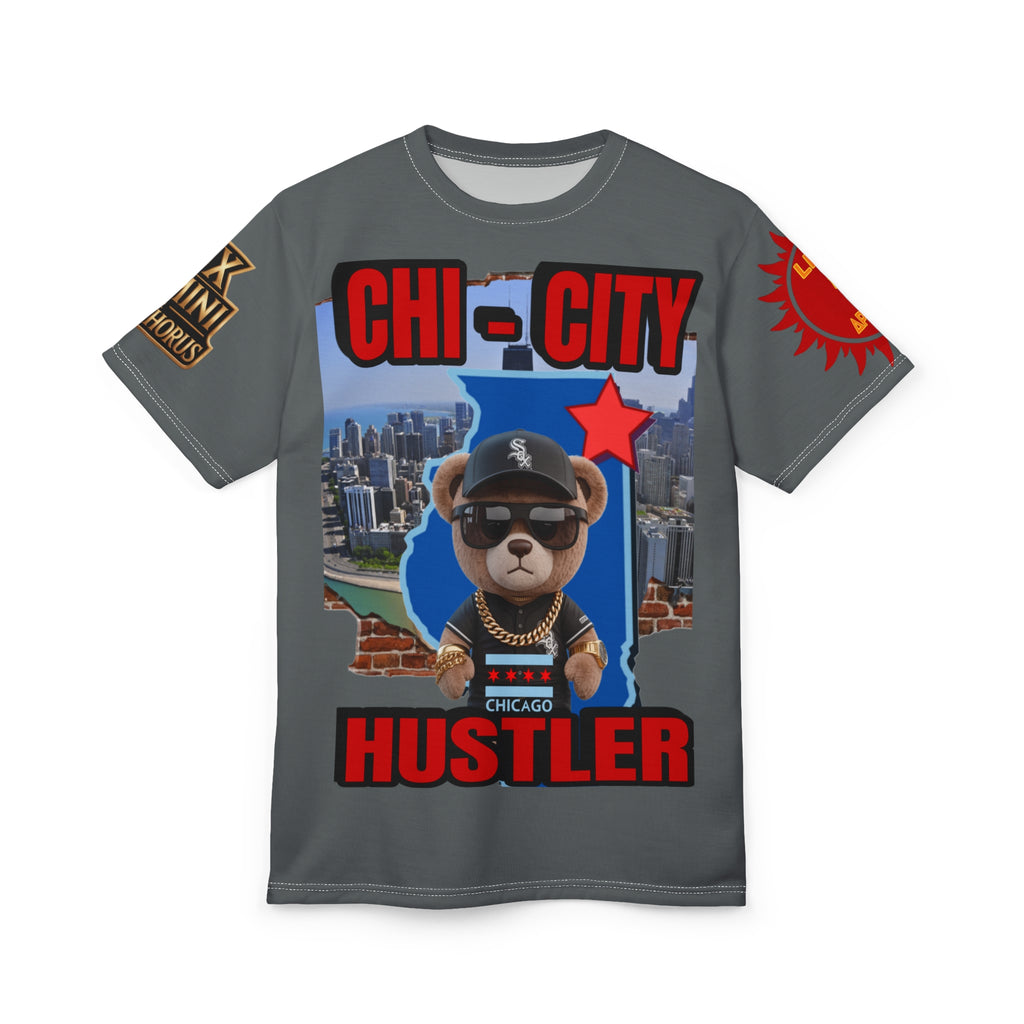 Chi-City Hustler Cut & Sew Tee — LD&P Apparel Grey