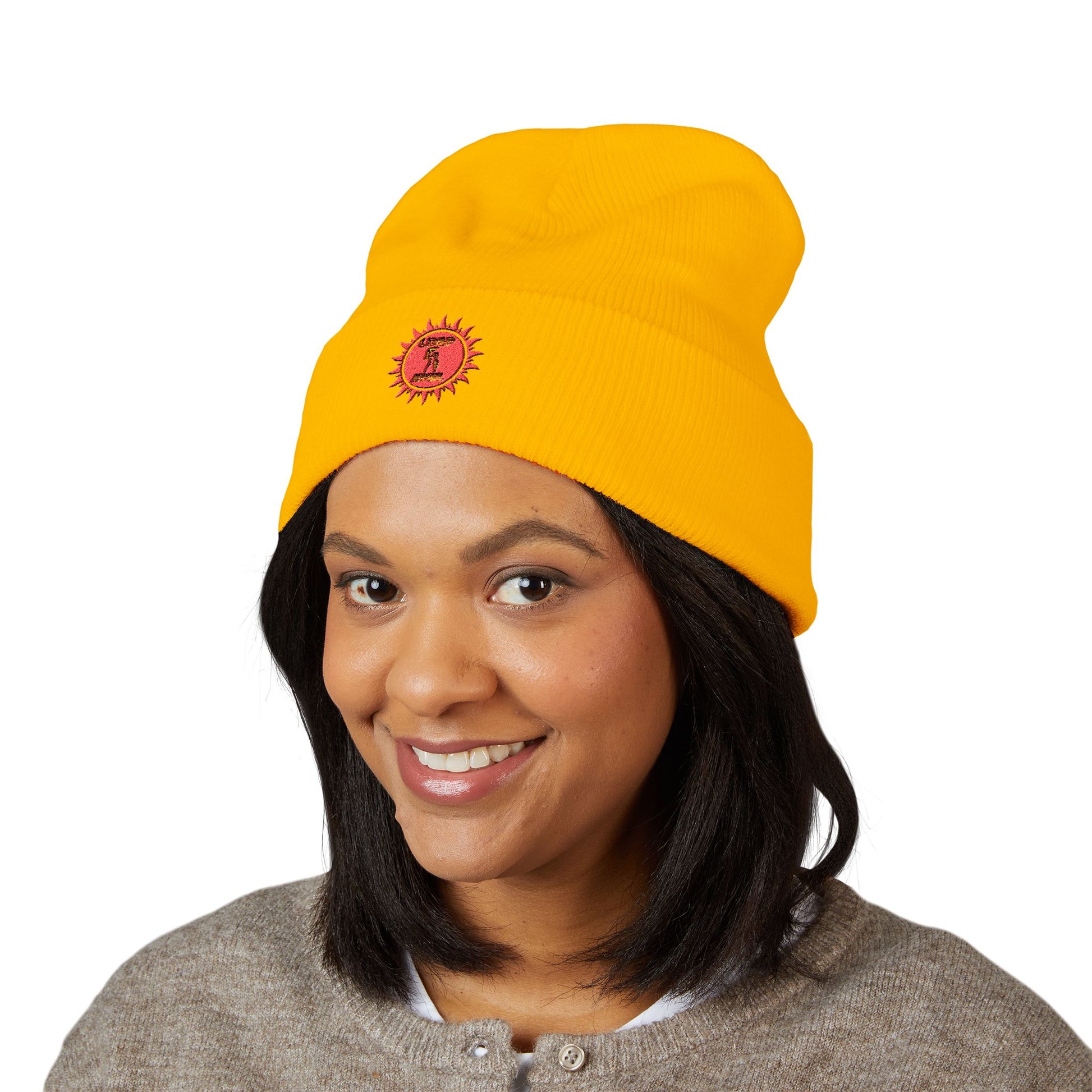 Embroidered Classic Cuffed Beanie - Cozy Winter Accessory LD&P APPAREL DESIGN