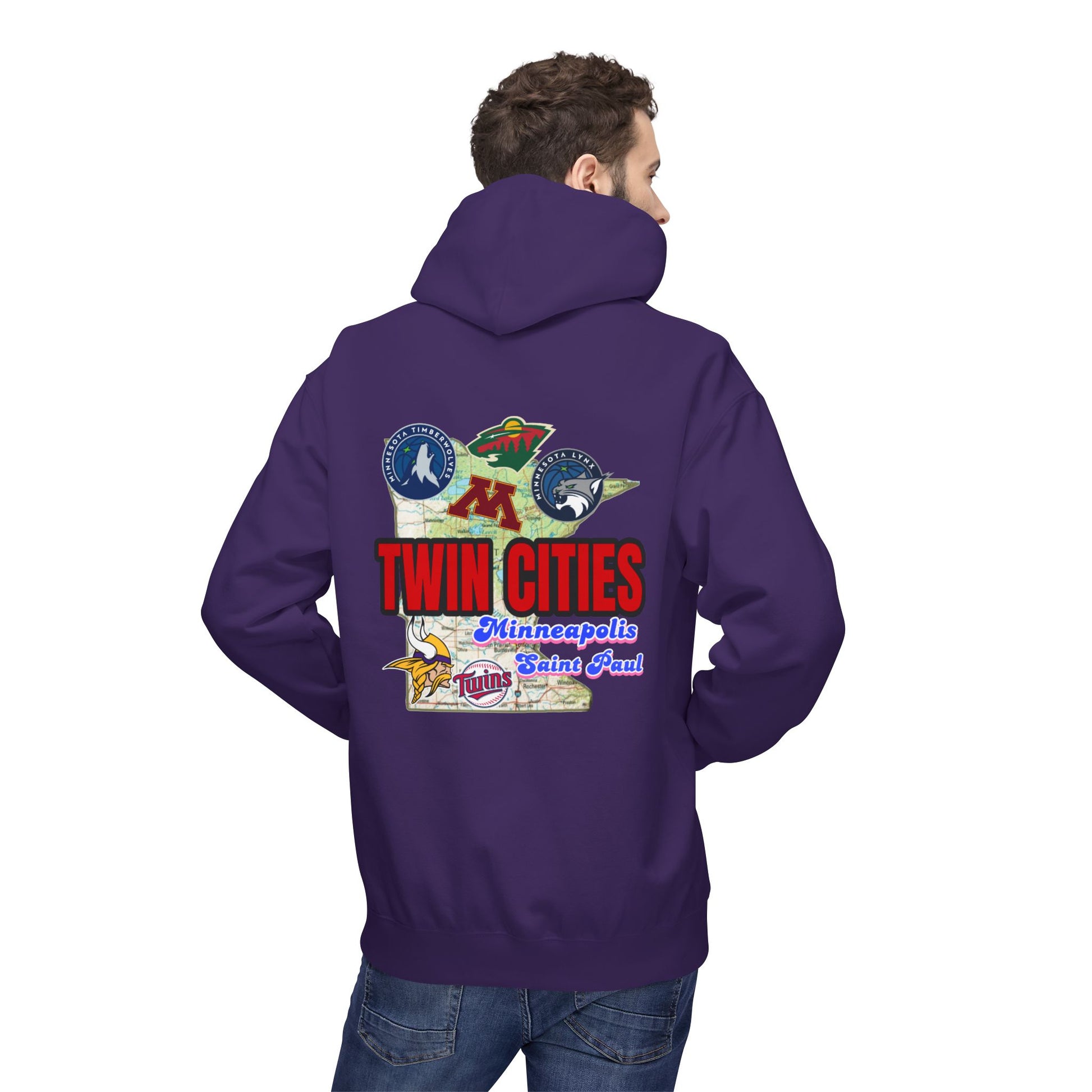 Fleece Hoodie Twin Cities Minneapolis St Paul Design
