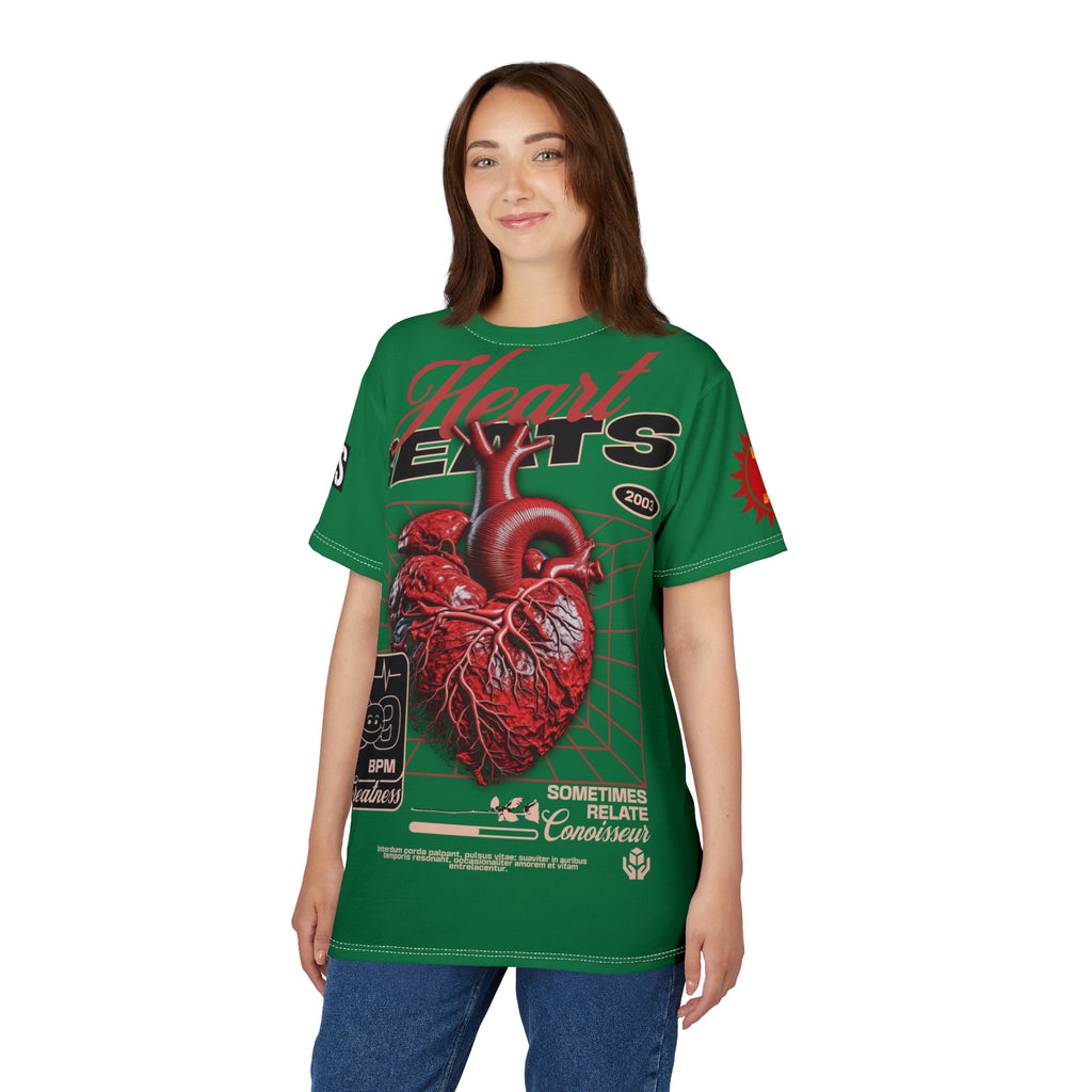 Heart Beats LD&P Apparel Design Graphic Green