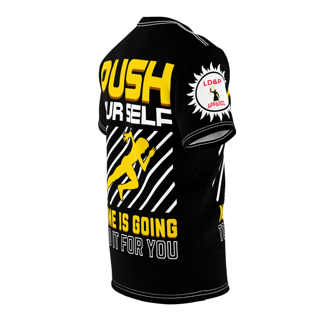 Push Yourself Graphic Tee LD&P APPAREL DESIGN Black