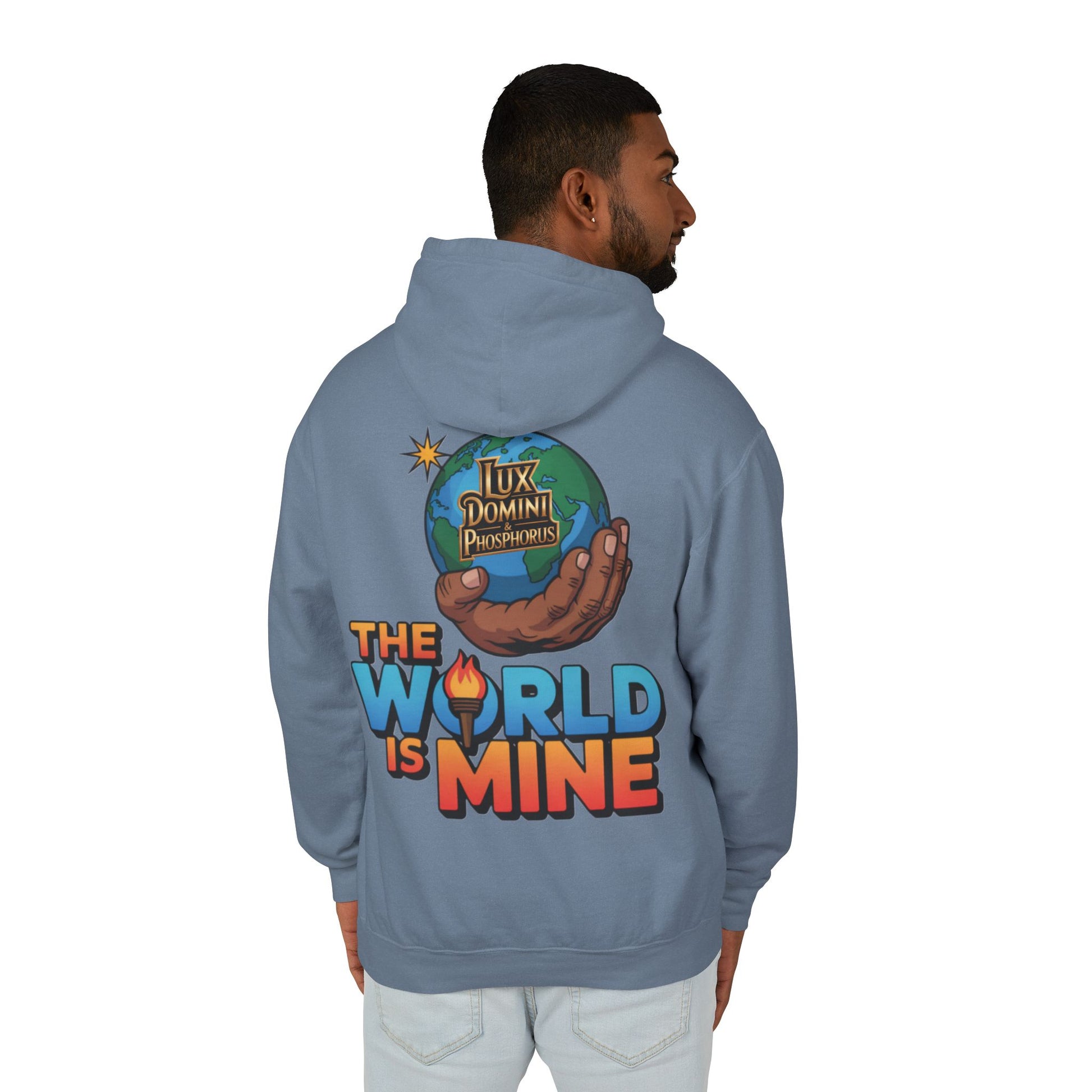 The World Is Mine Hooded Sweatshirt, Unisex Lightweight Pullover, King of the Jungle Sweatshirt, Animal Lover Gift, Cool Casual Wear