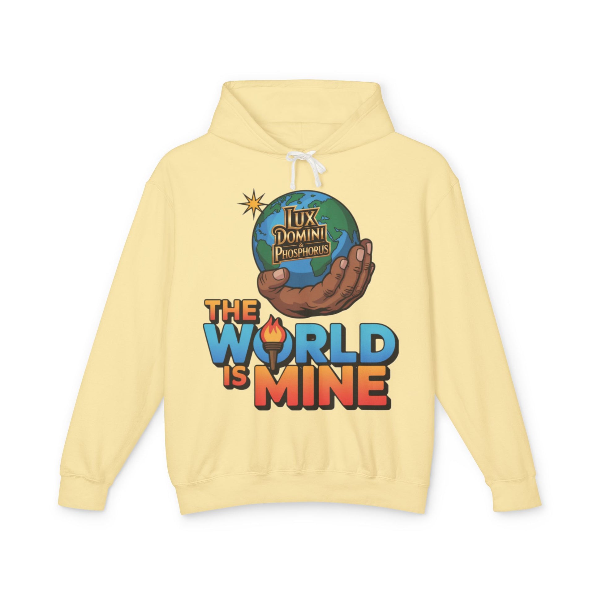 The World Is Mine Hooded Sweatshirt, Unisex Lightweight Pullover, King of the Jungle Sweatshirt, Animal Lover Gift, Cool Casual Wear
