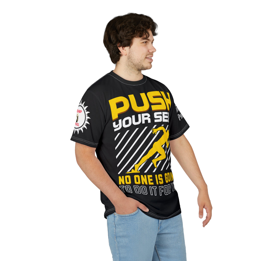 Push Yourself Graphic Tee LD&P APPAREL DESIGN Black