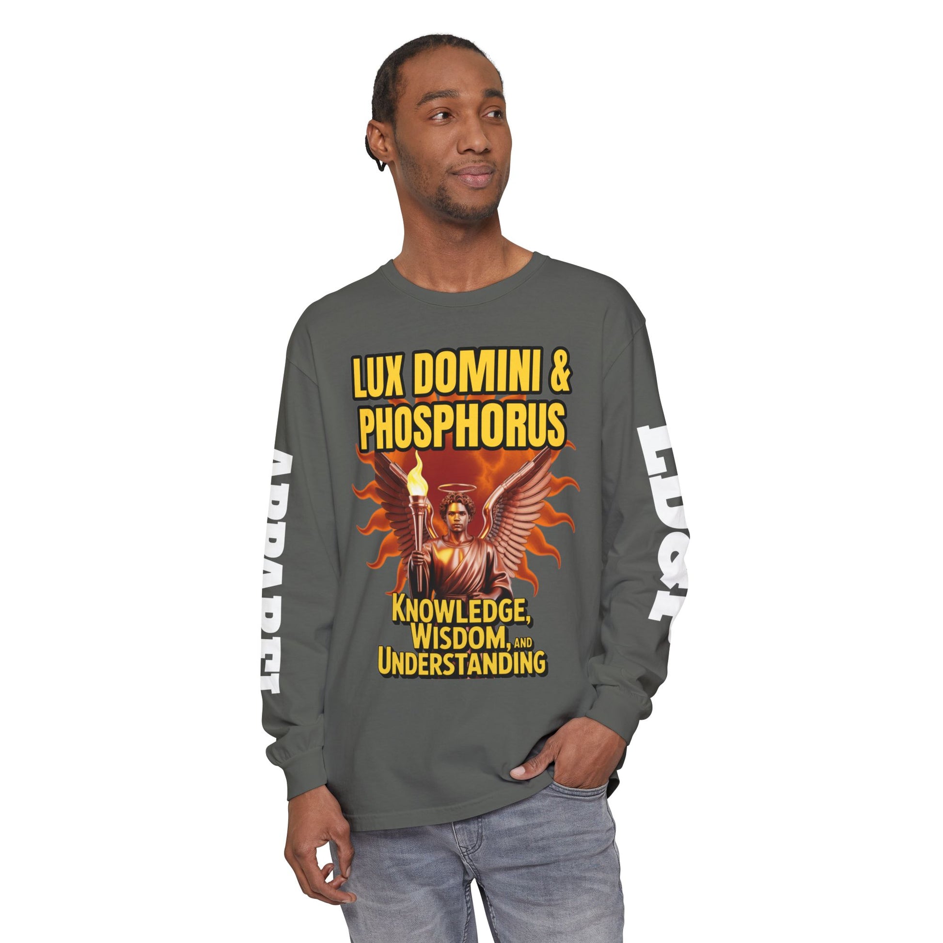 Long Sleeve T-Shirt LD&P Apparel Knowledge Wisdom Understanding Design