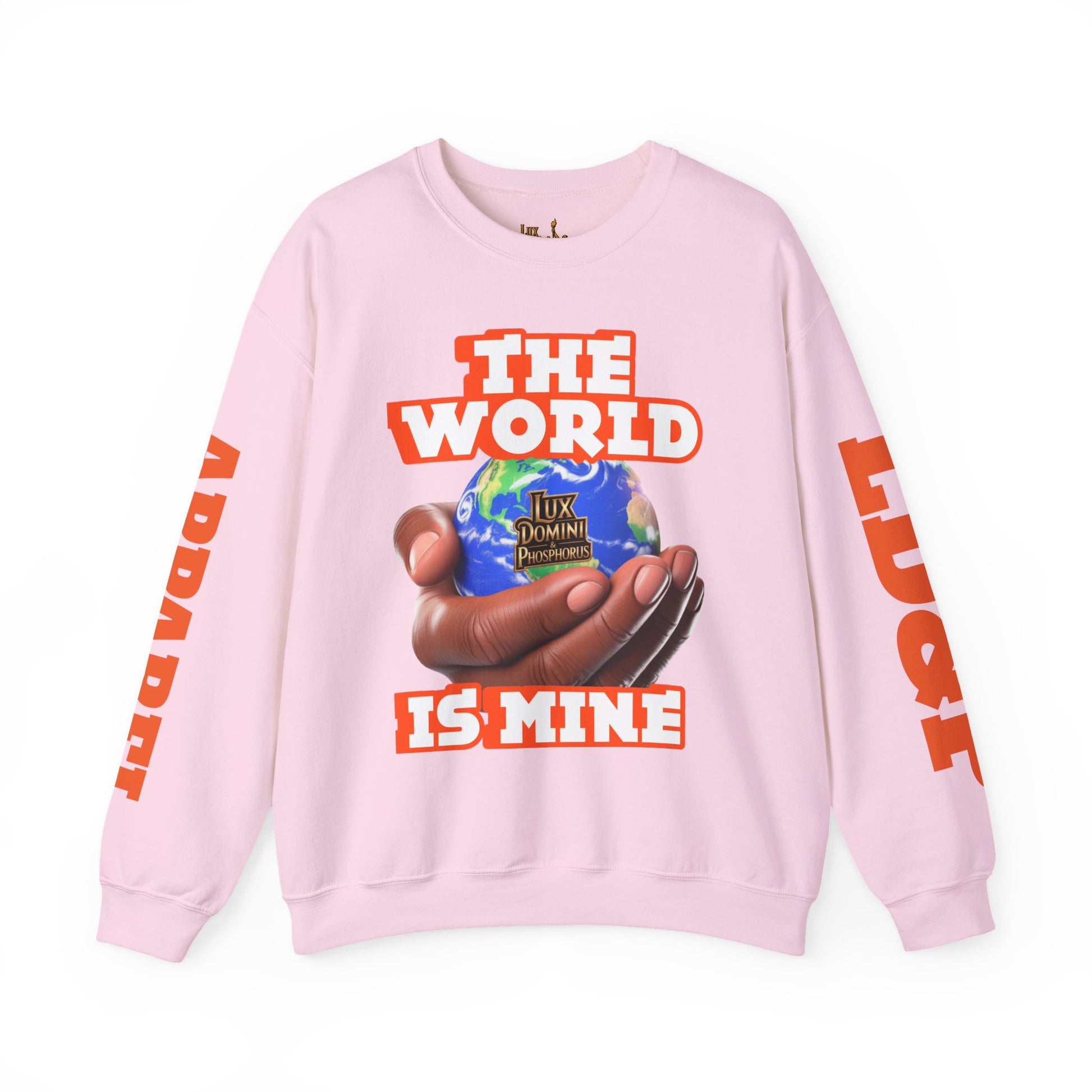 Graphic Sweatshirt - The World Is Mine Lux Domini and Phosphoros Apparel