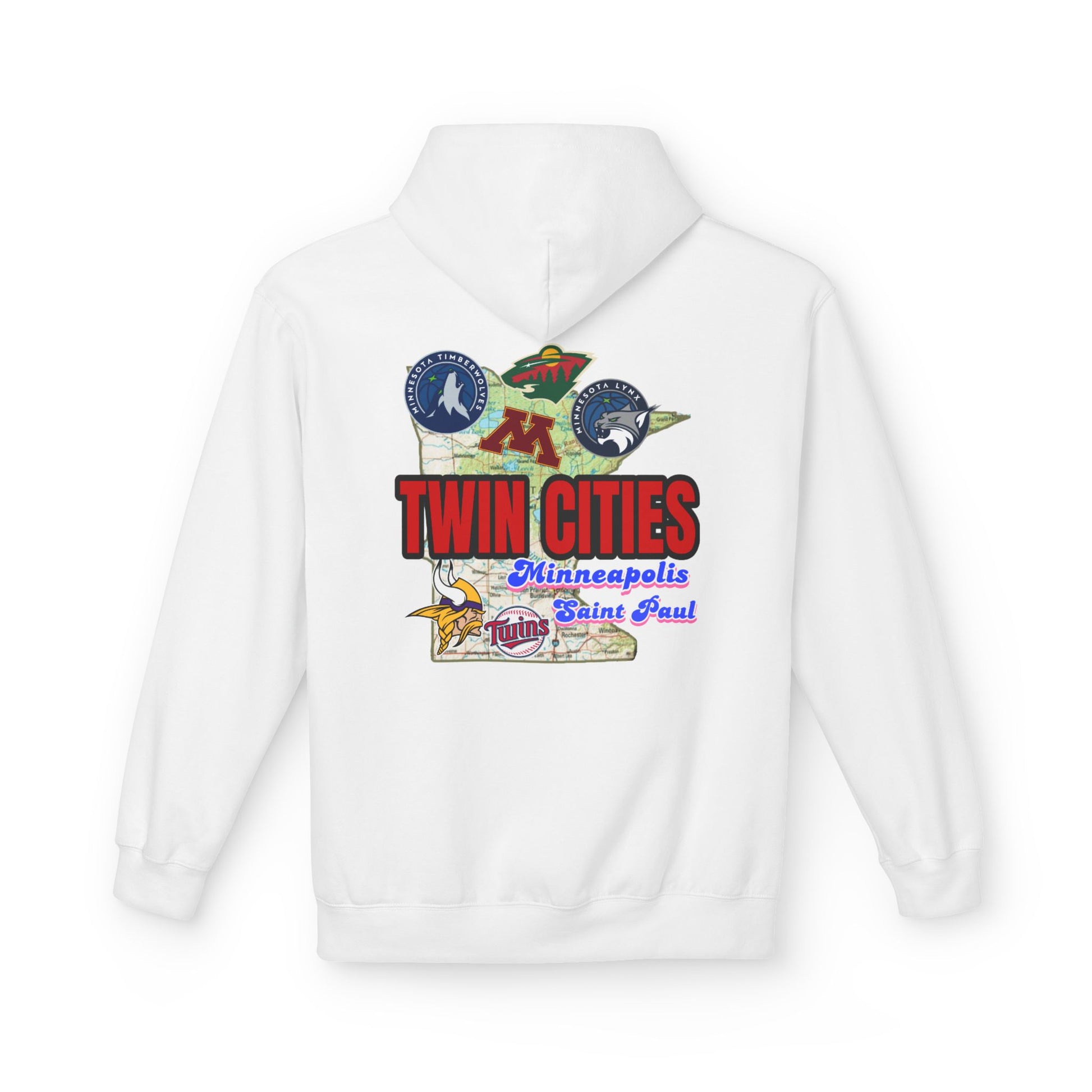 Fleece Hoodie Twin Cities Minneapolis St Paul Design