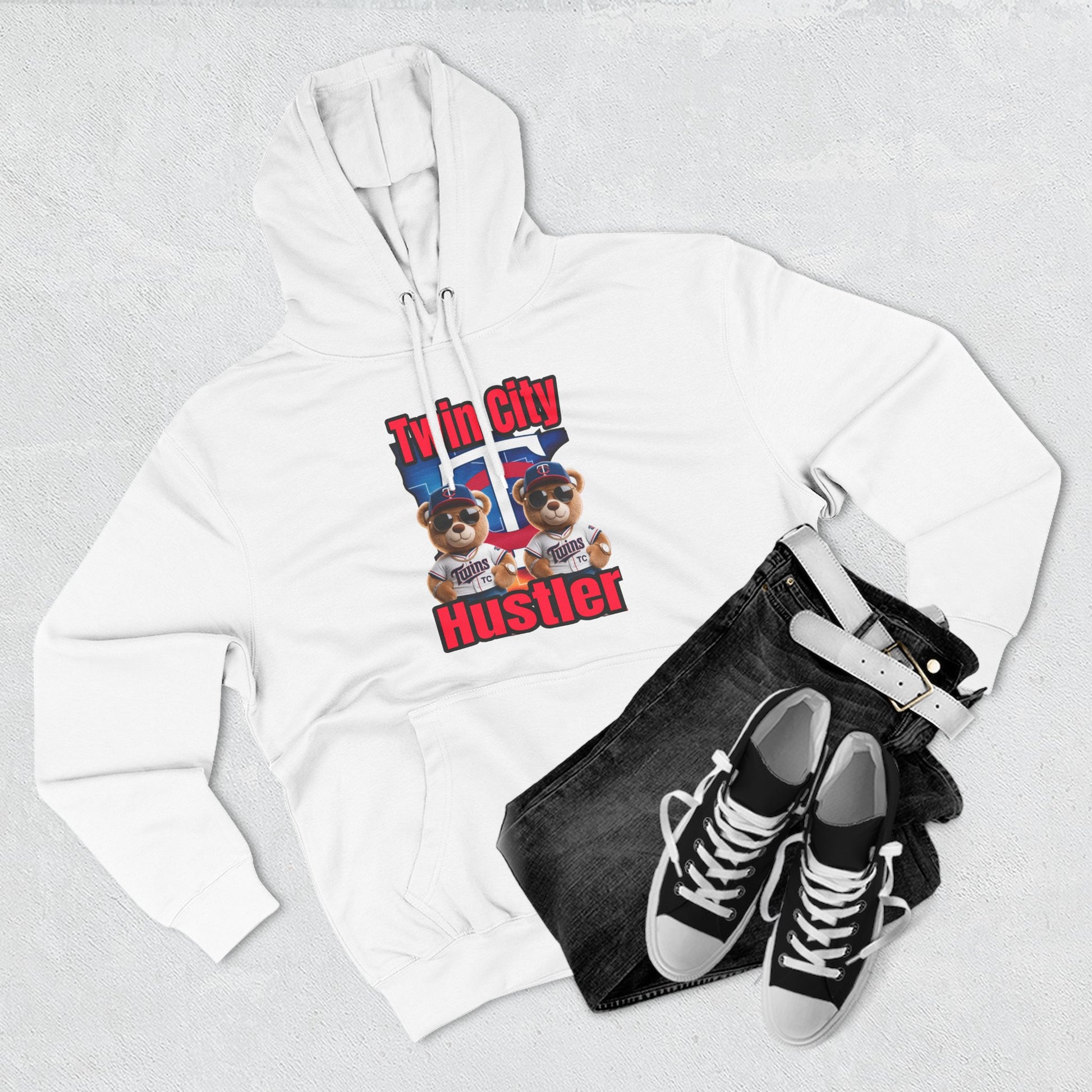 Fleece Hoodie Twin City HUSTLER Design