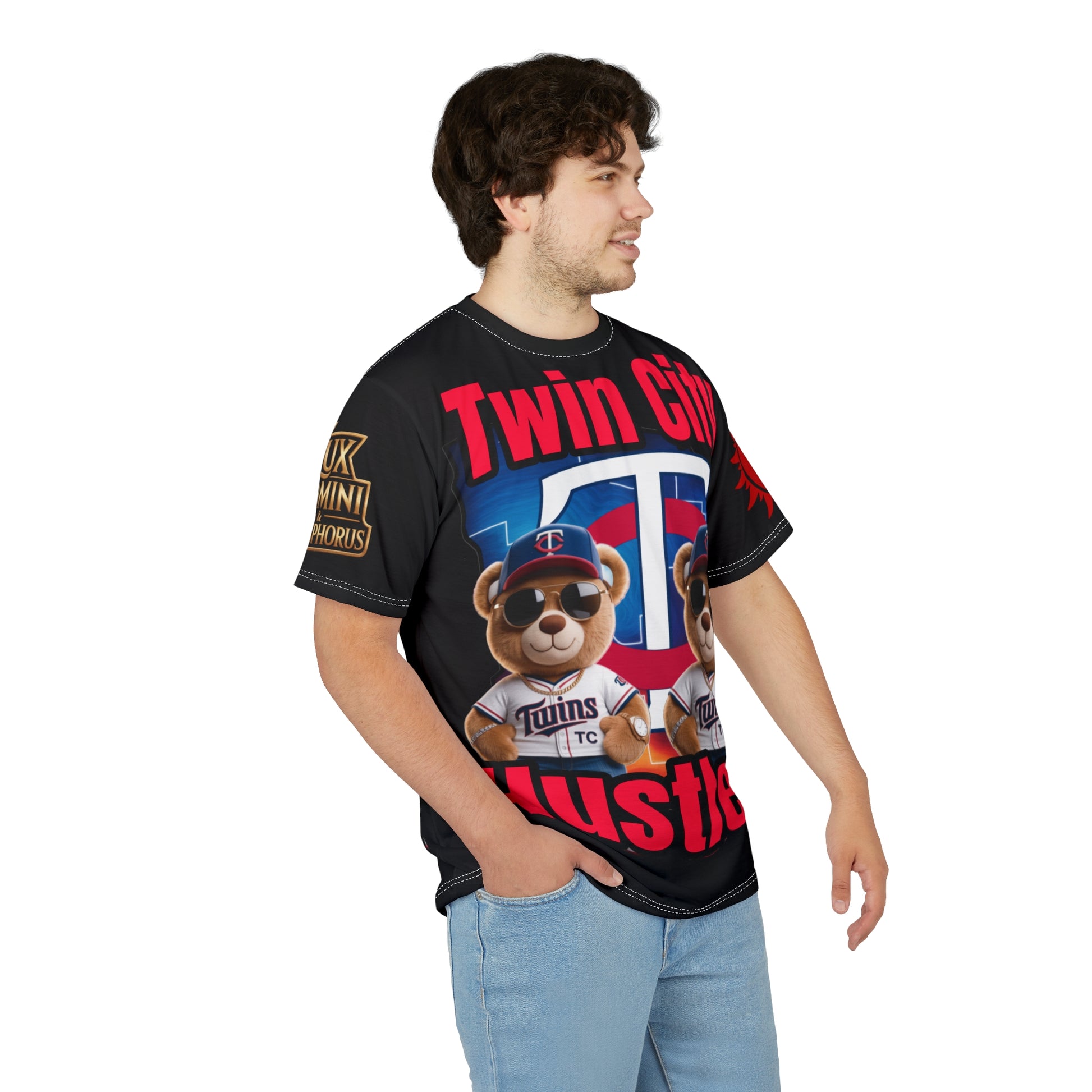 Twin City HUSTLER Print Unisex Cut & Sew Tee