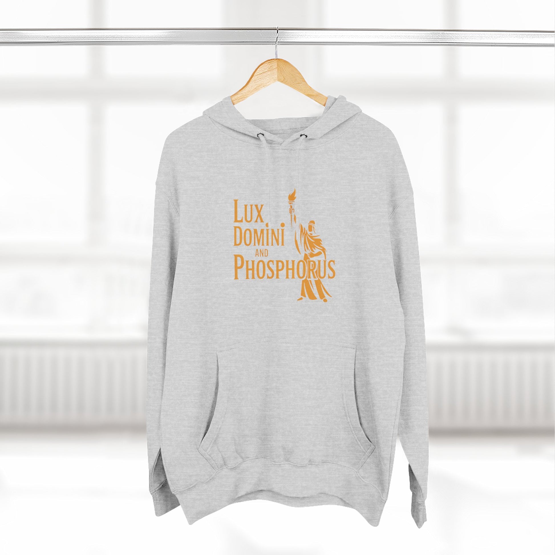 Fleece Hoodie Lux Domini and Phosphorus Apparel Design