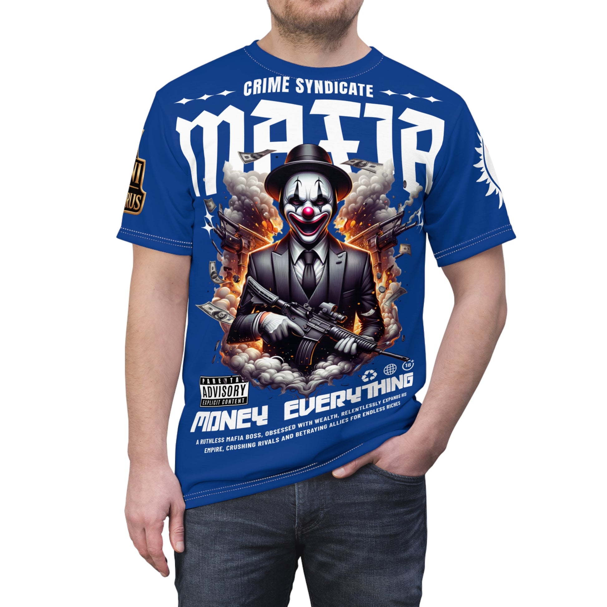 Mafia Crime Syndicate LD&P APPAREL Graphic Tee BLUE