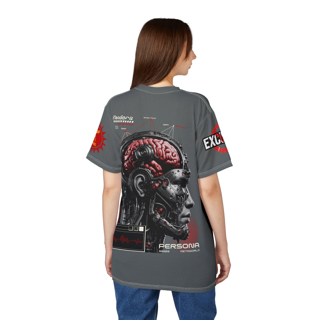 Persona Sci‑Fi Graphic Tee Shirt LD&P APPAREL Grey