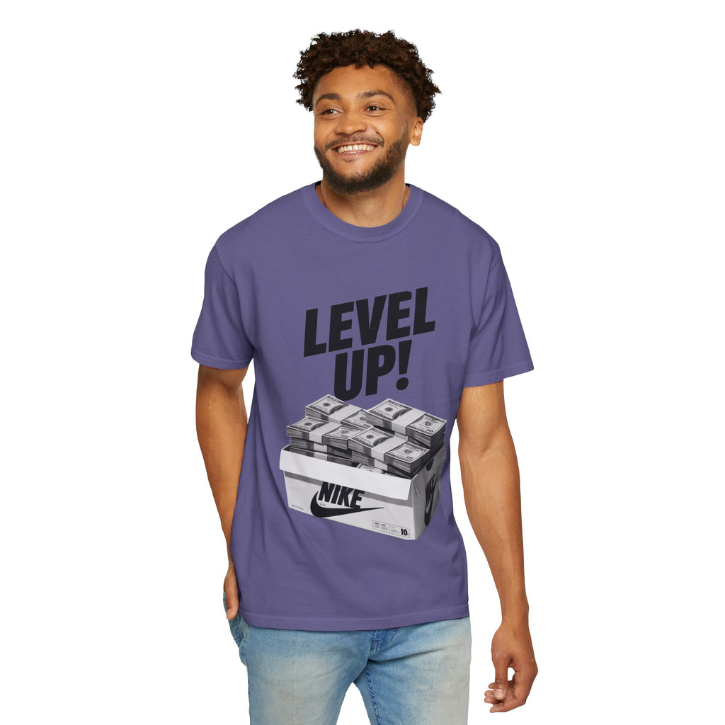 Garment-Dyed T-shirt Level Up Design