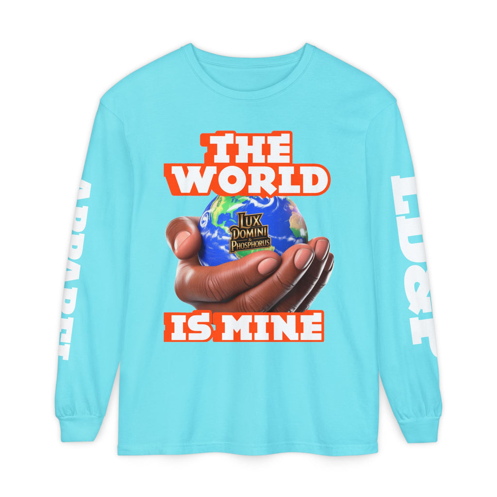 Garment-dyed Long Sleeve T-Shirt - The World Is Mine