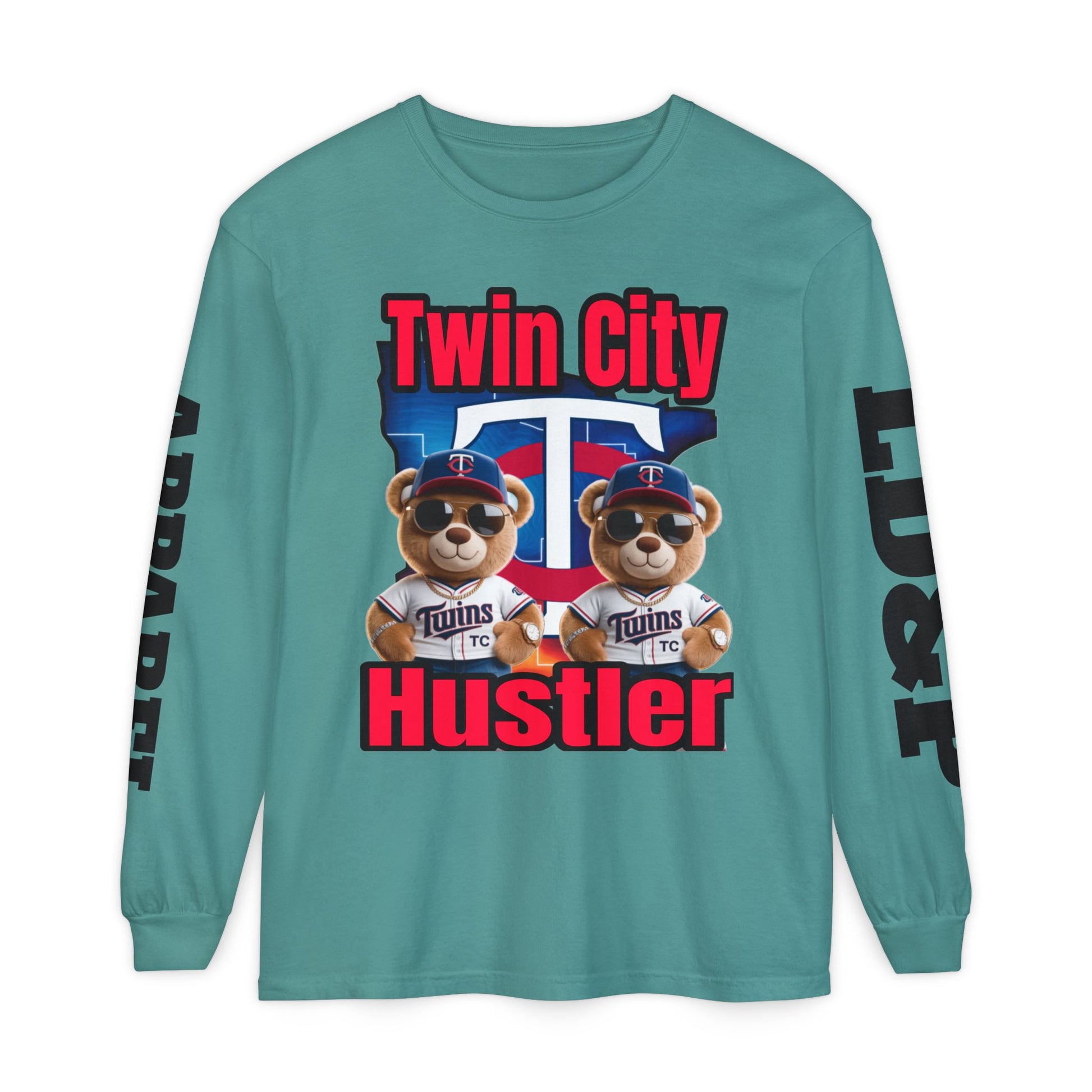 Twin City HUSTLER Long Sleeve T-Shirt - Bad Temper Design
