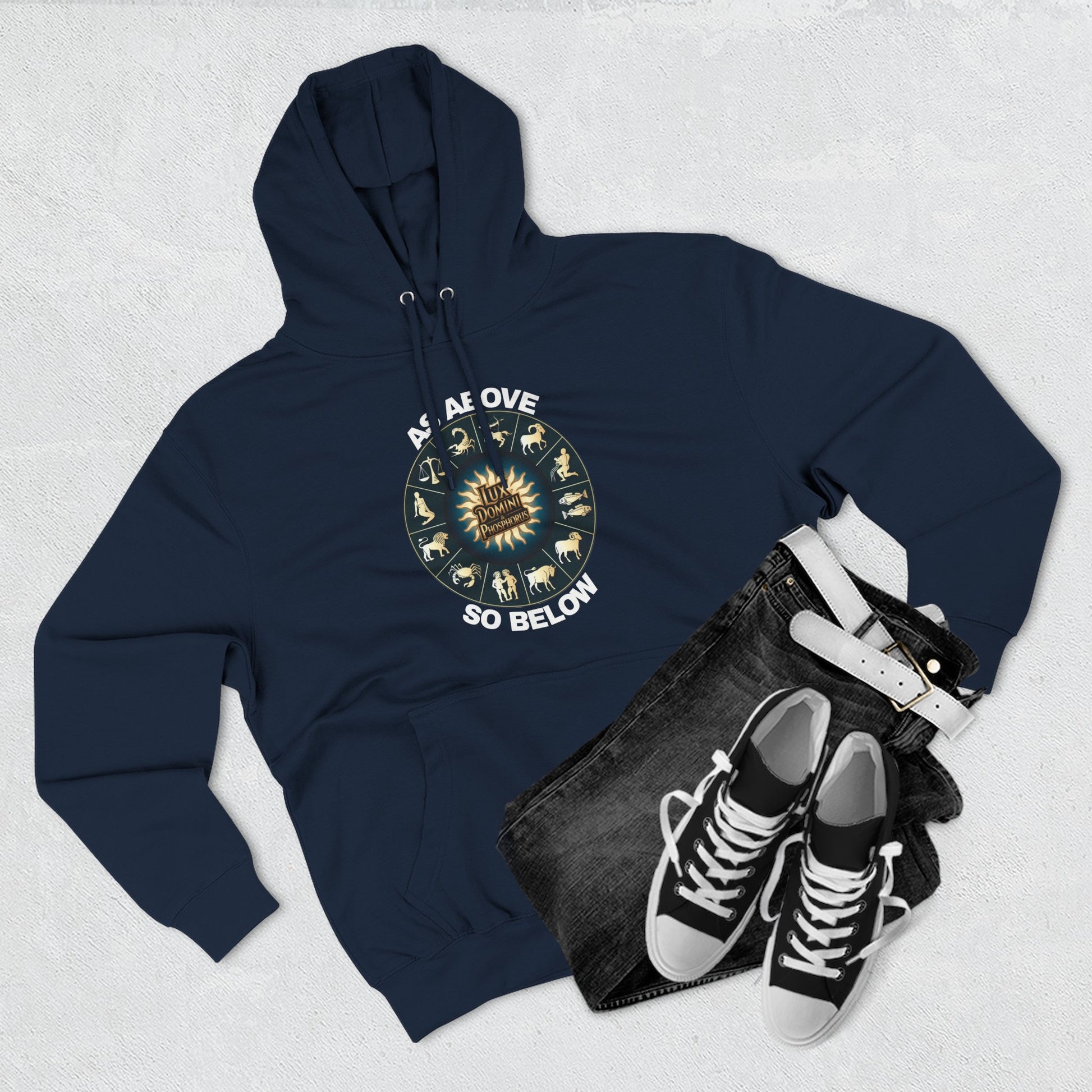 Fleece Hoodie - Lux Domini and Phosphorus Design - Above So Below