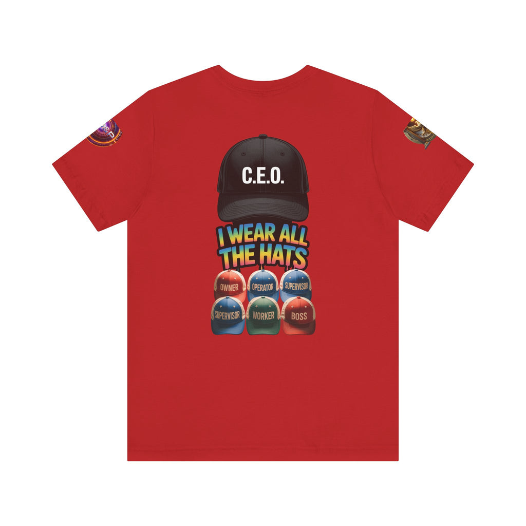 Entrepreneur Hat Unisex Tee - I Wear All The Hats Design