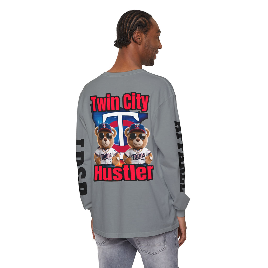 Twin City HUSTLER Long Sleeve T-Shirt - Bad Temper Design