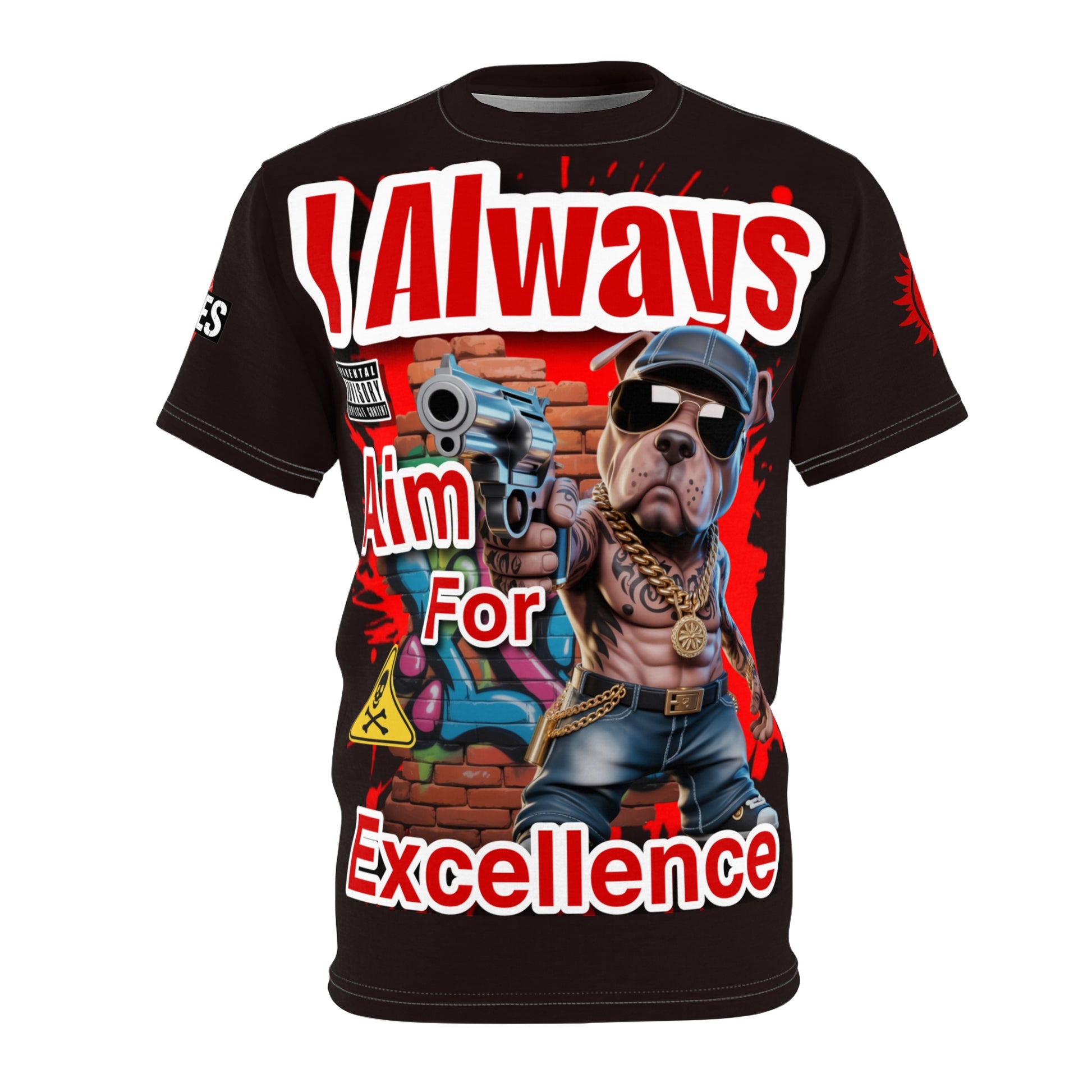 I Always Aim For Excellence LD&P APPAREL GRAPHIC Tee Black
