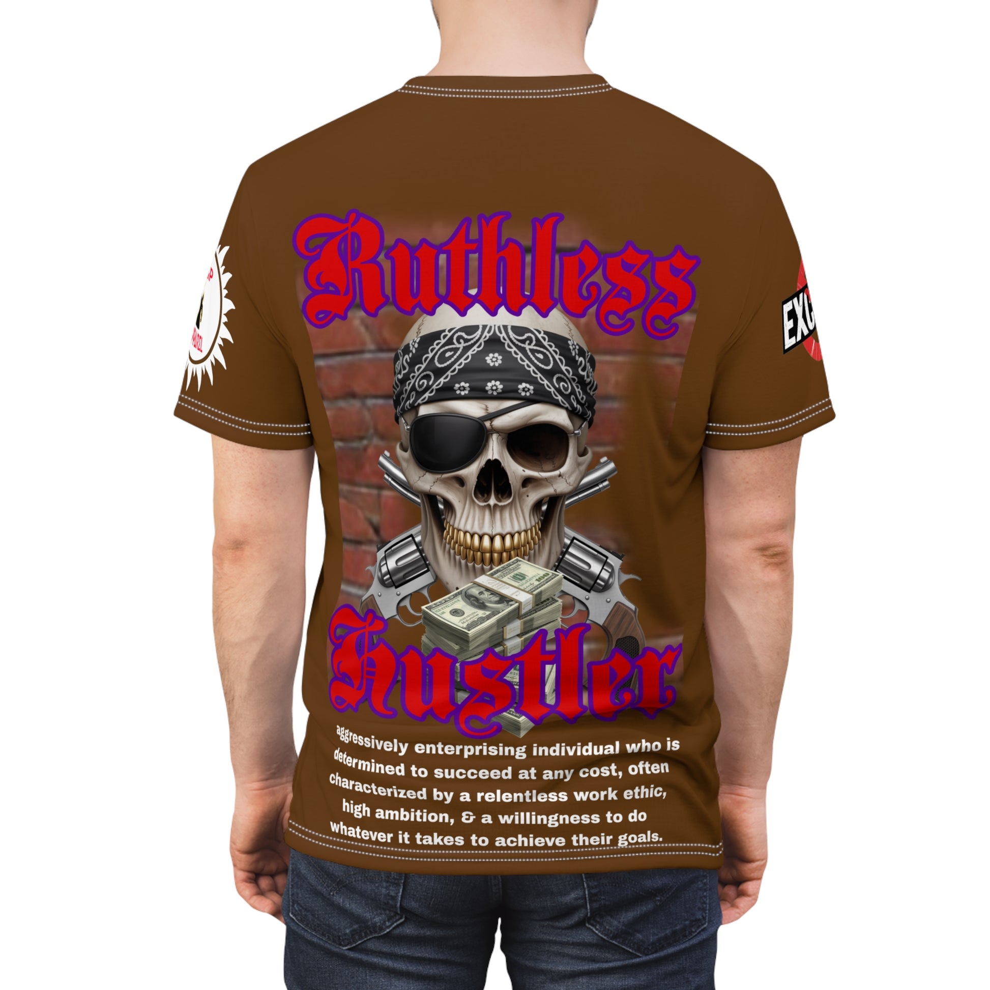 Ruthless Hustler Tee LD&P APPAREL Brown