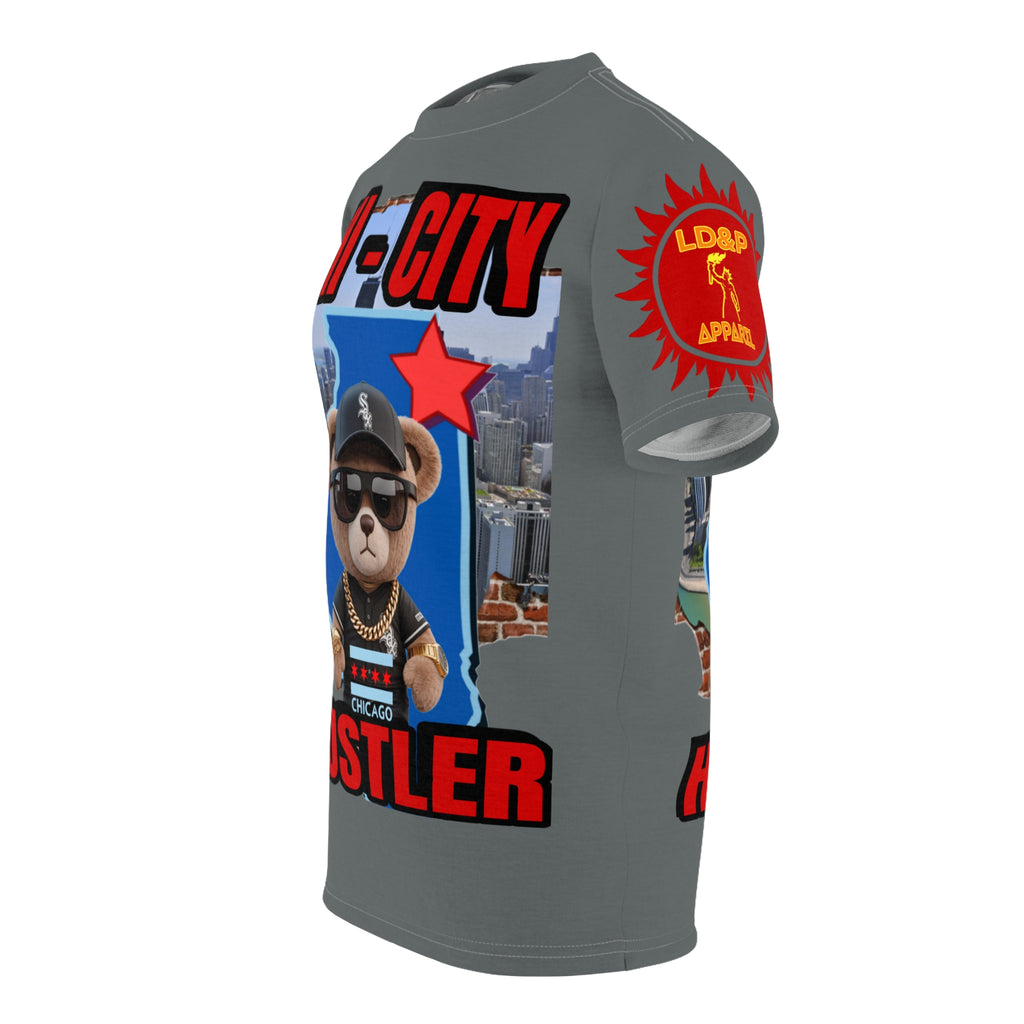 Chi-City Hustler Cut & Sew Tee — LD&P Apparel Grey