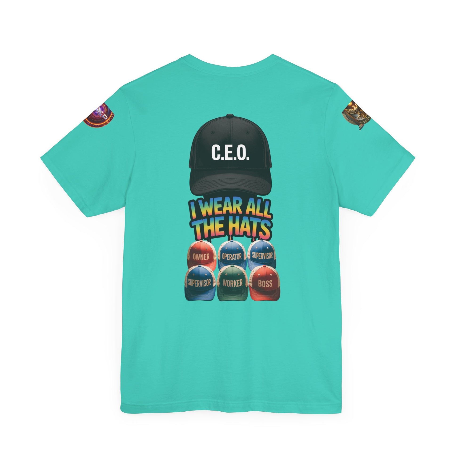 Entrepreneur Hat Unisex Tee - I Wear All The Hats Design
