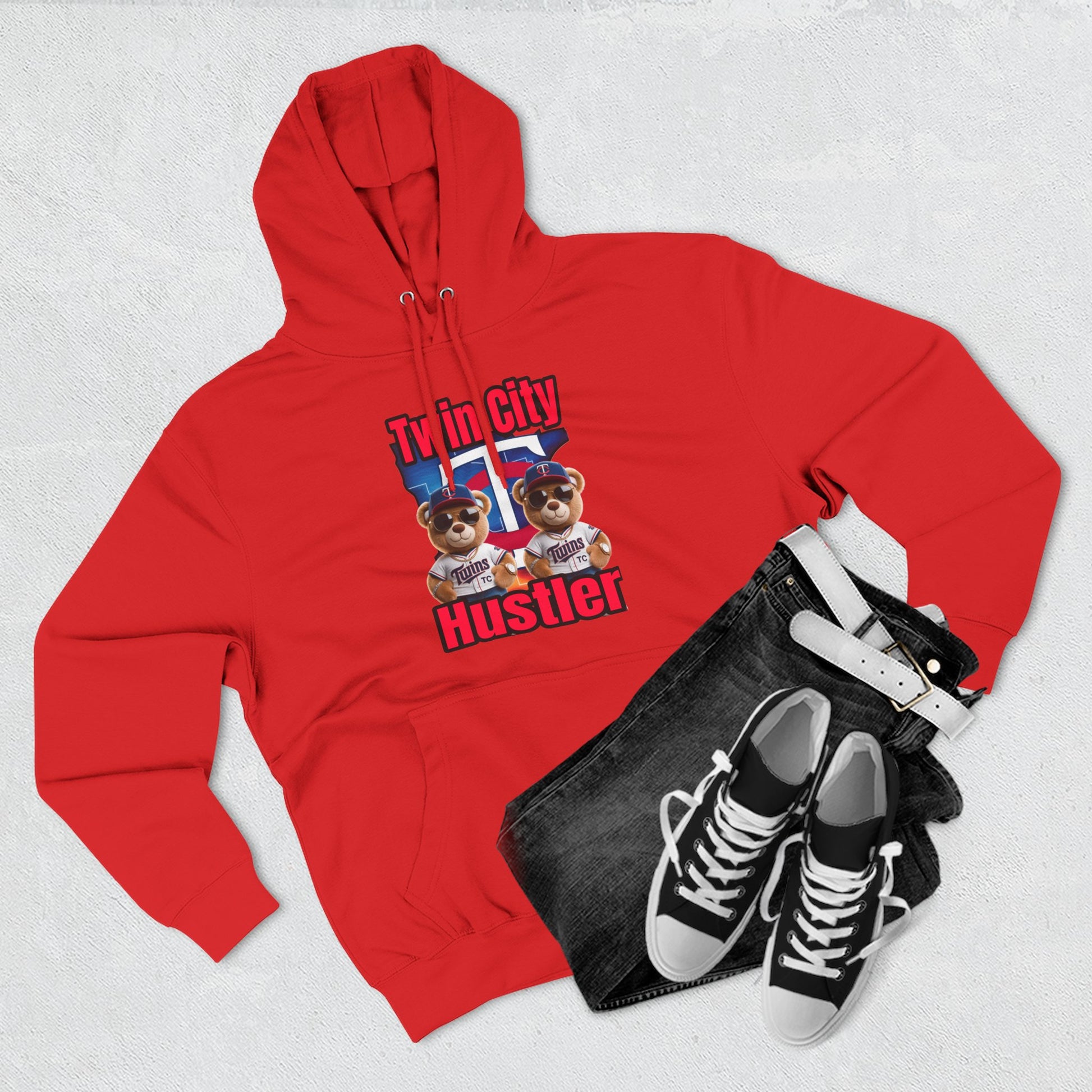 Fleece Hoodie Twin City HUSTLER Design