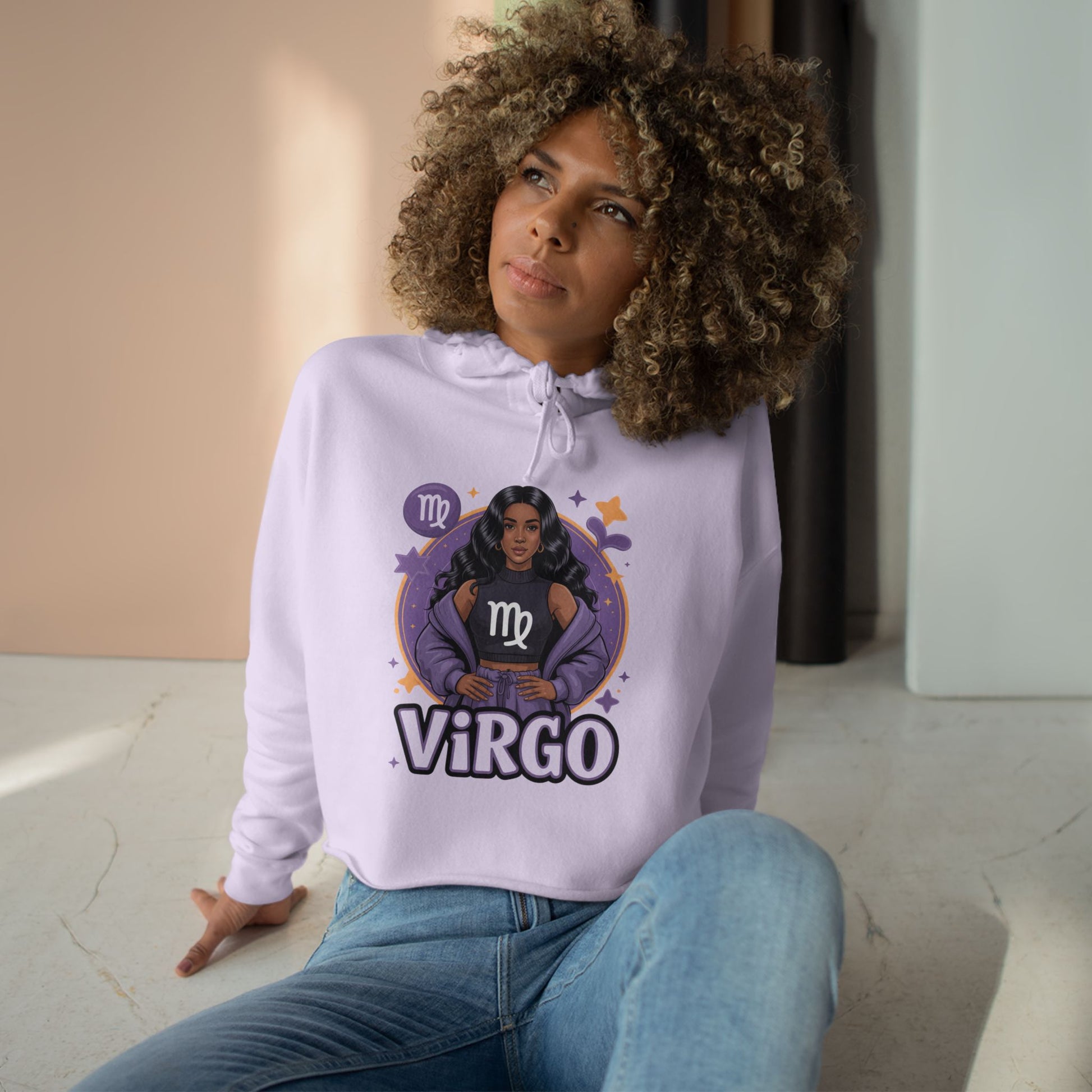 Virgo Zodiac Crop Hoodie