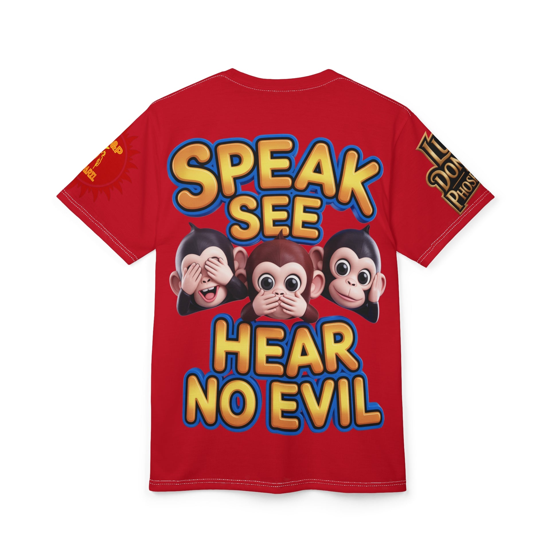 T-Shirt Speak See Hear No Evil Red