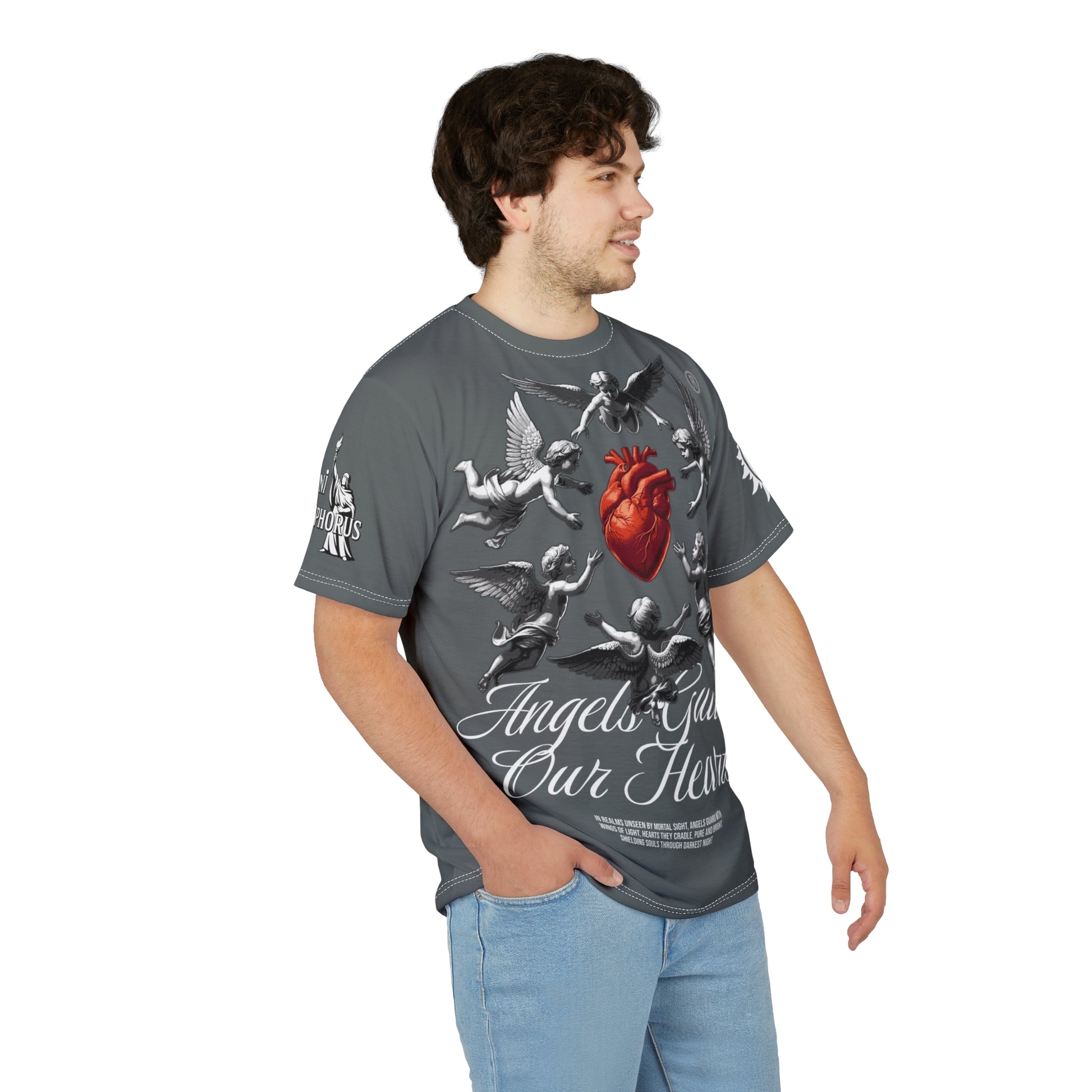 Angels Guard Our Hearts Tee LD&P APPAREL GREY