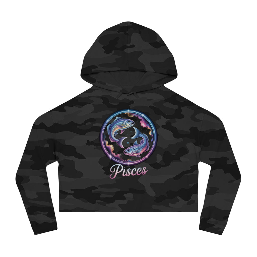Pisces Cropped Hoodie  Zodiac Sweatshirt
