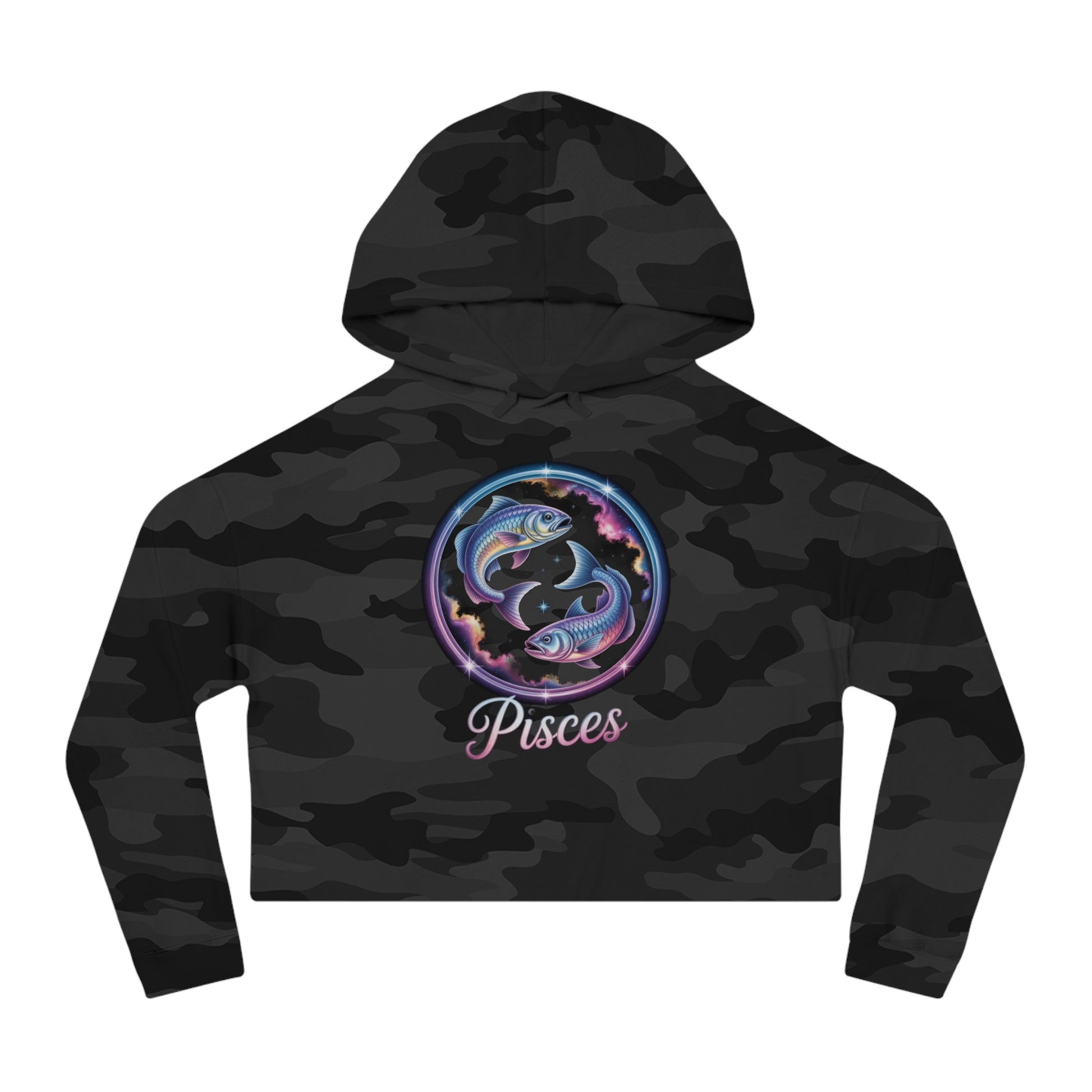 Pisces Cropped Hoodie  Zodiac Sweatshirt