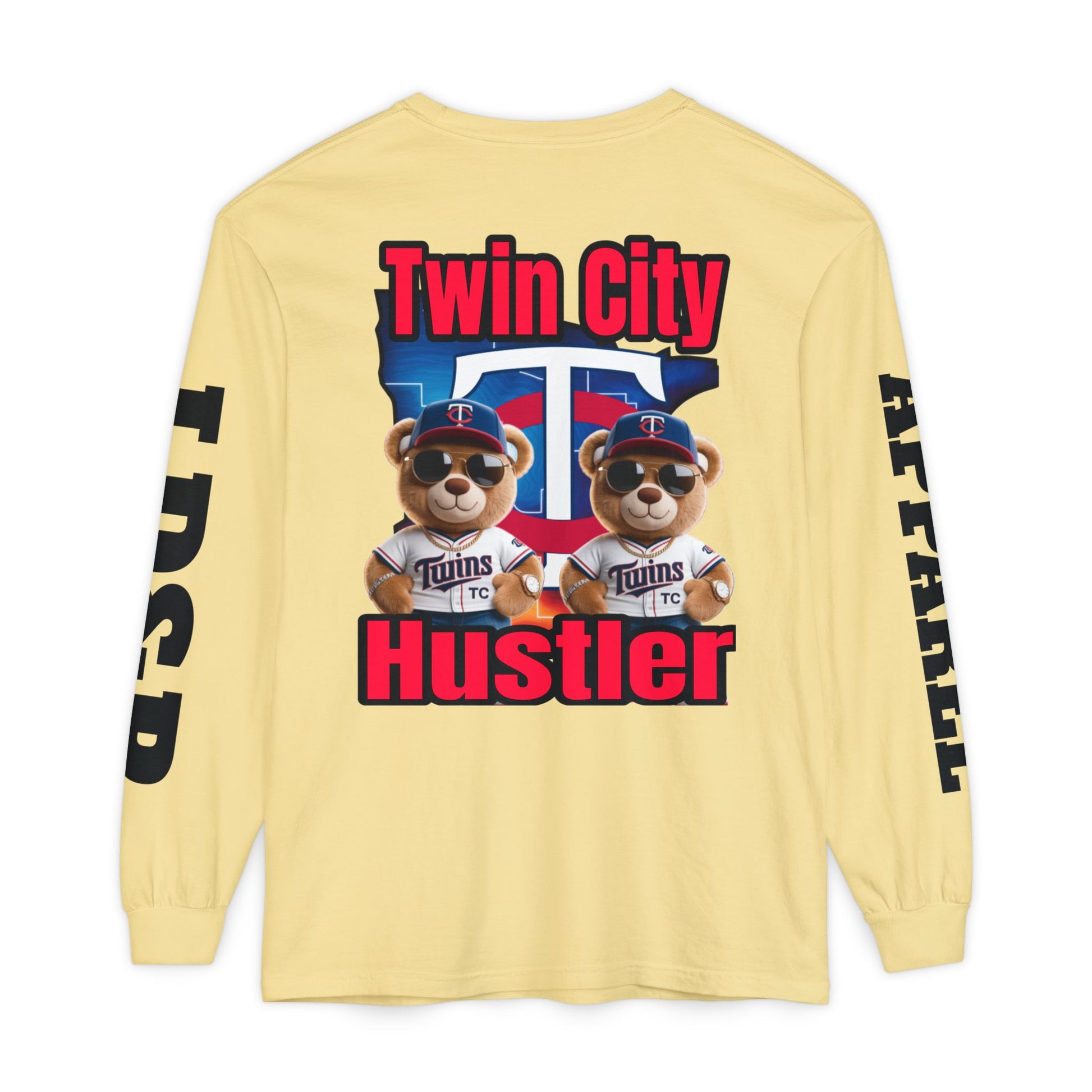 Twin City HUSTLER Long Sleeve T-Shirt - LD&P Apparel Design #2