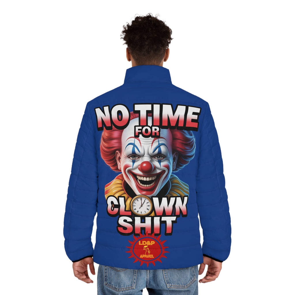 Puffer Jacket - No Time For Clown Shit LD&P Apparel Design Blue