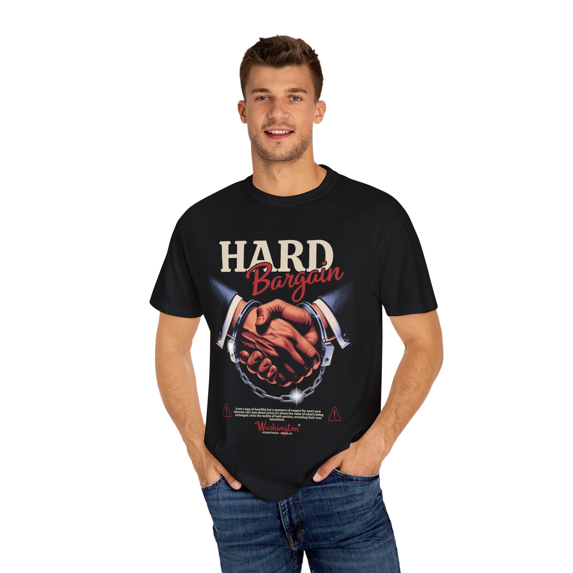 Garment-Dyed T-shirt Hard Bargain Graphic Tee