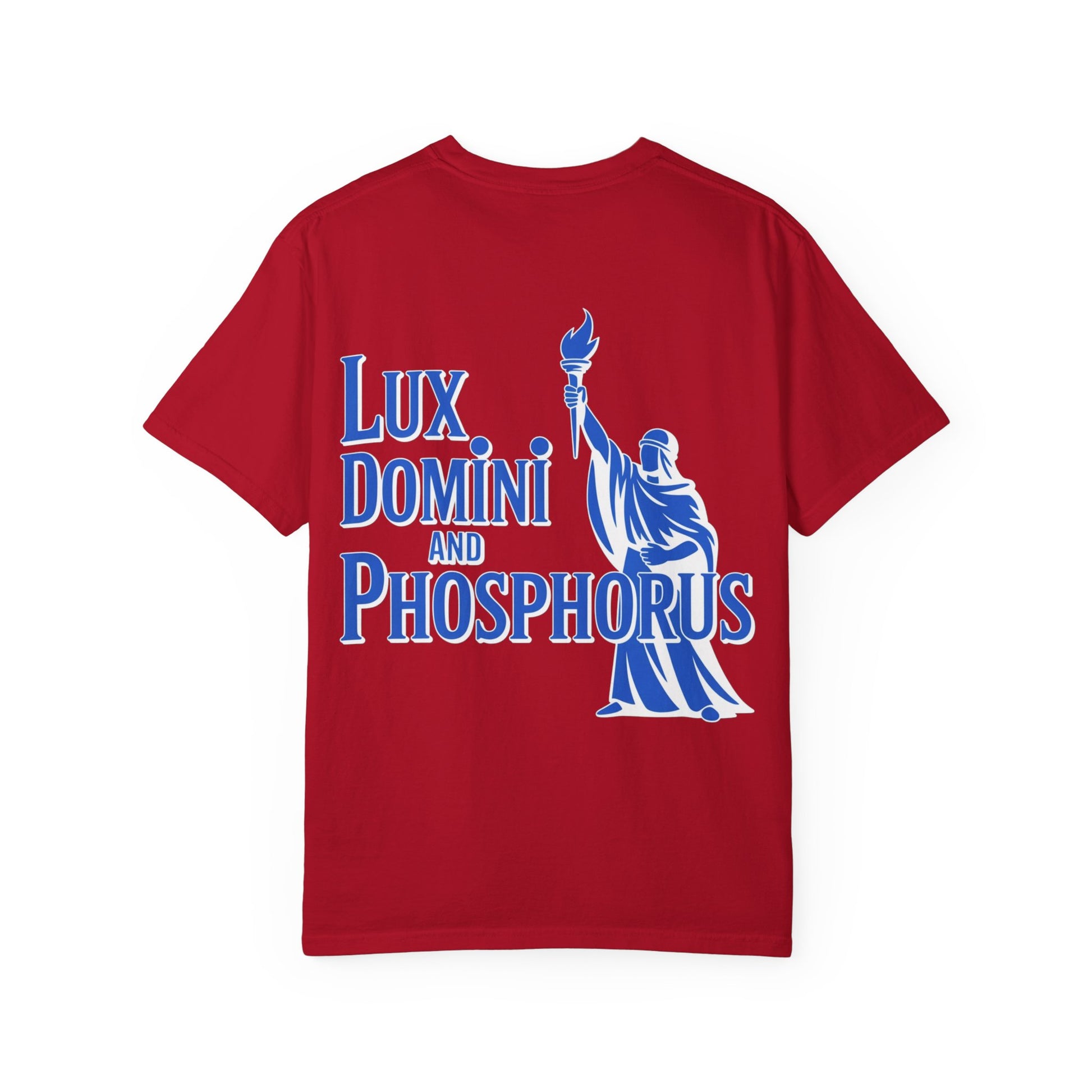 Unisex T-shirt Lux Domini and Phosphorus Zodiac Wheel Design