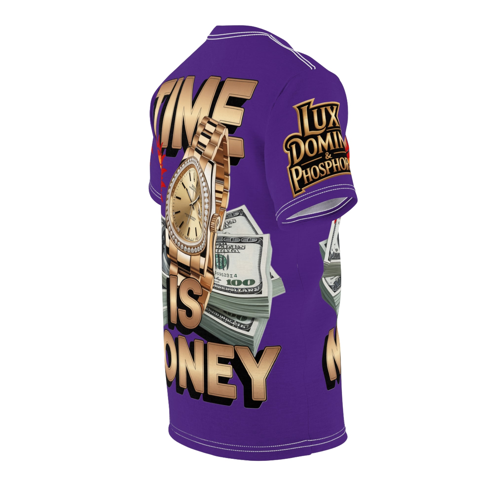 Time Is Money Unisex Tee - LD&P Apparel Design purple