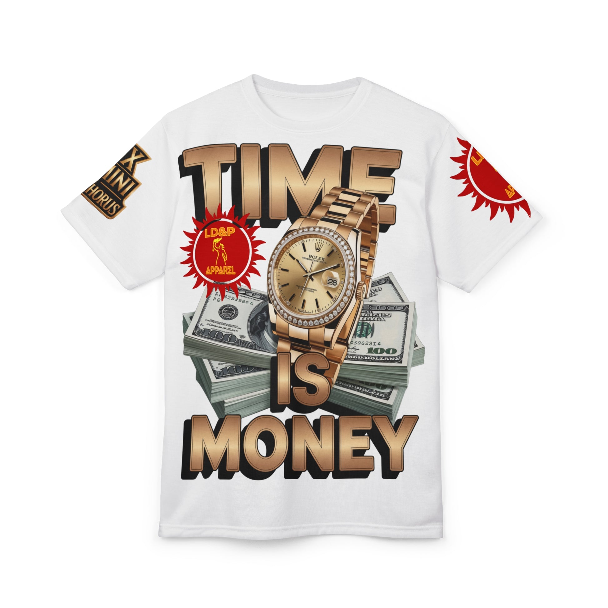 Time Is Money Unisex Tee - LD&P Apparel Design white