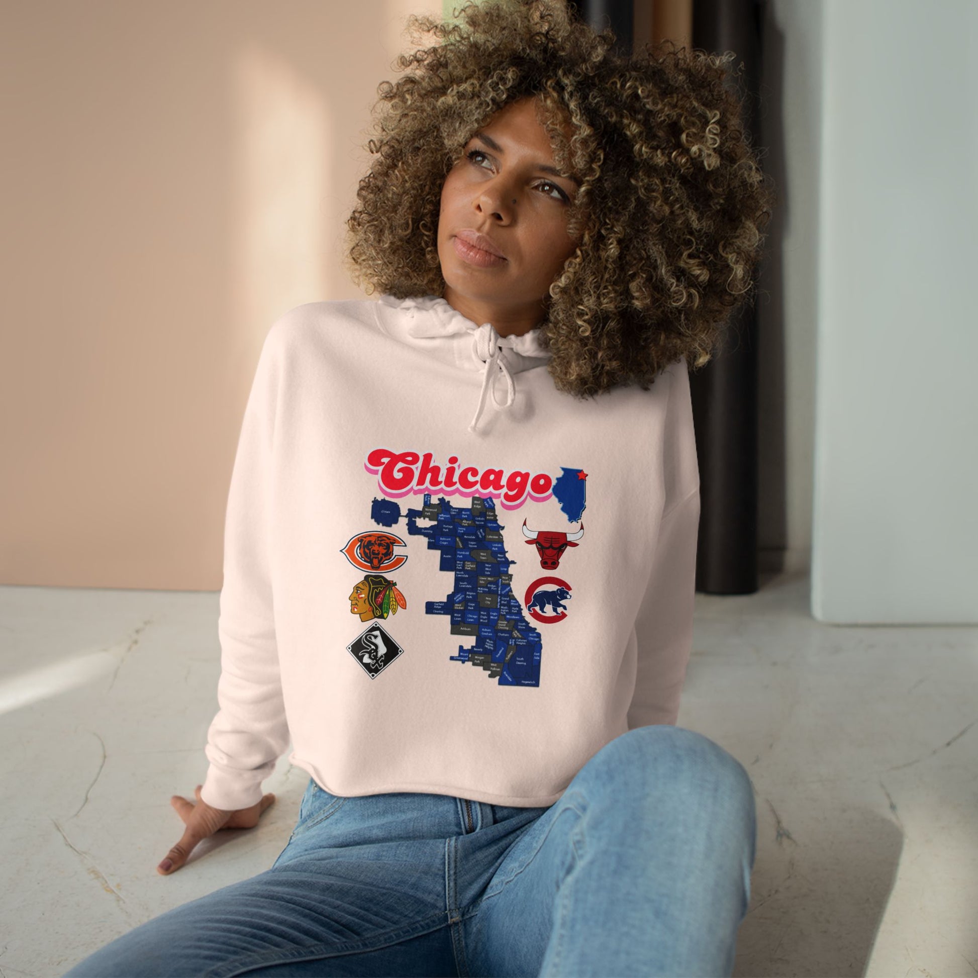 Chicago Crop Hoodie