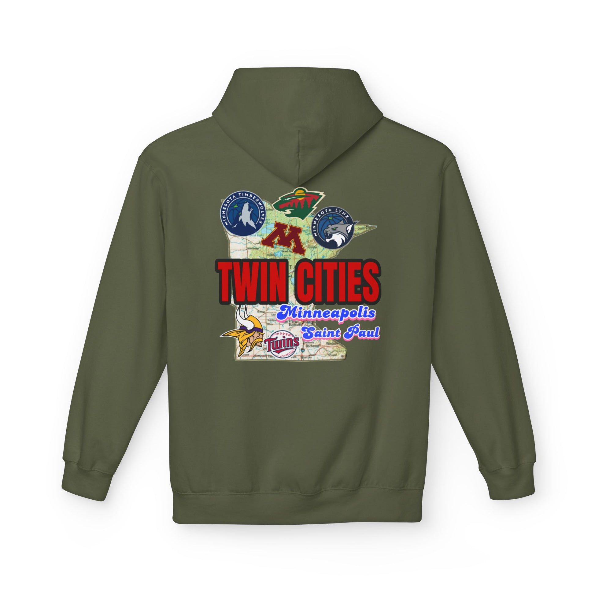 Fleece Hoodie Twin Cities Minneapolis St Paul Design
