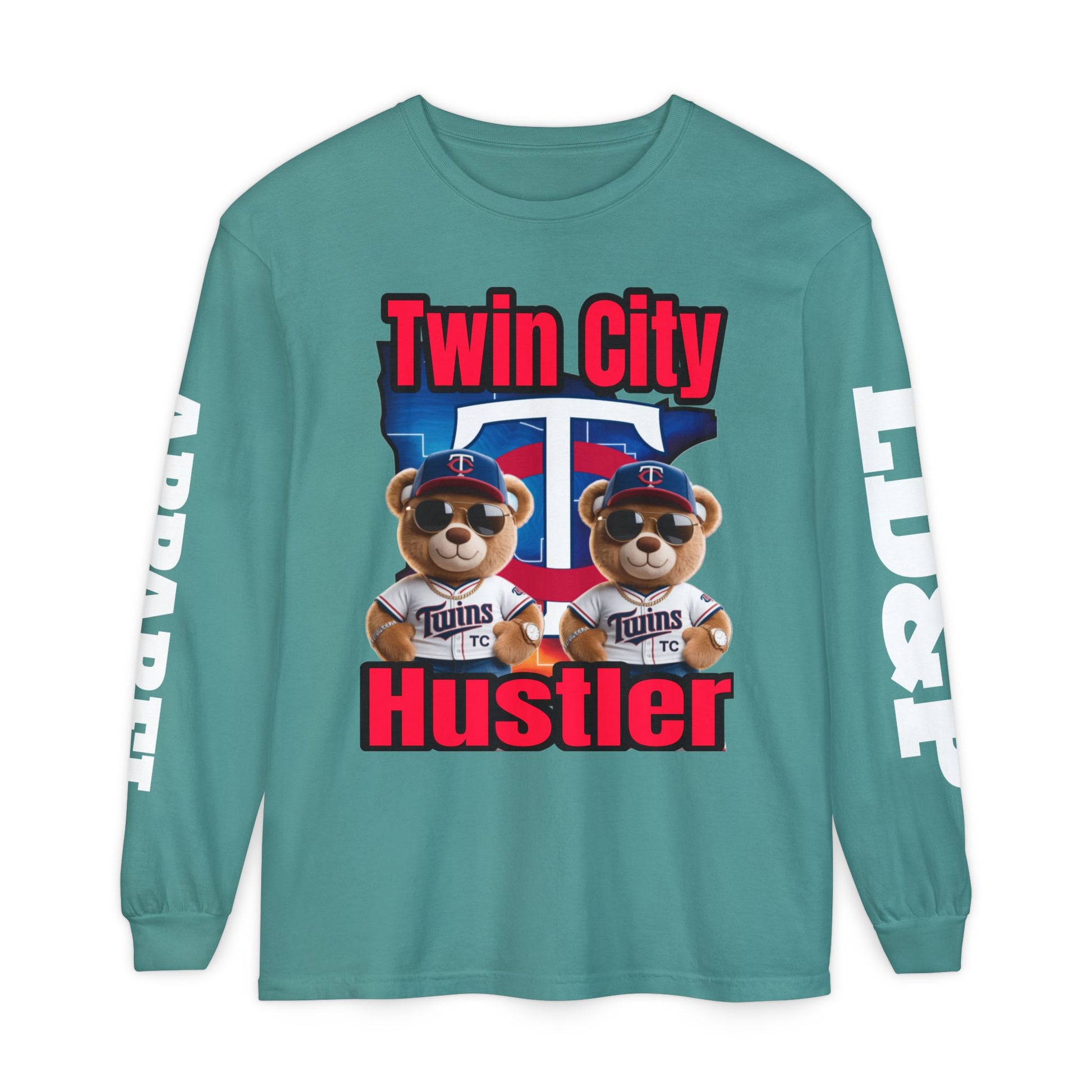 Twin City HUSTLER Long Sleeve T-Shirt - LD&P Apparel Design #2