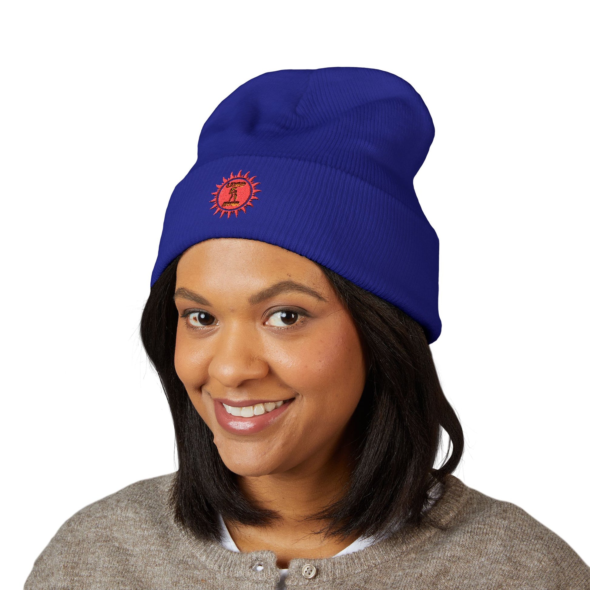 Embroidered Classic Cuffed Beanie - Cozy Winter Accessory LD&P APPAREL DESIGN