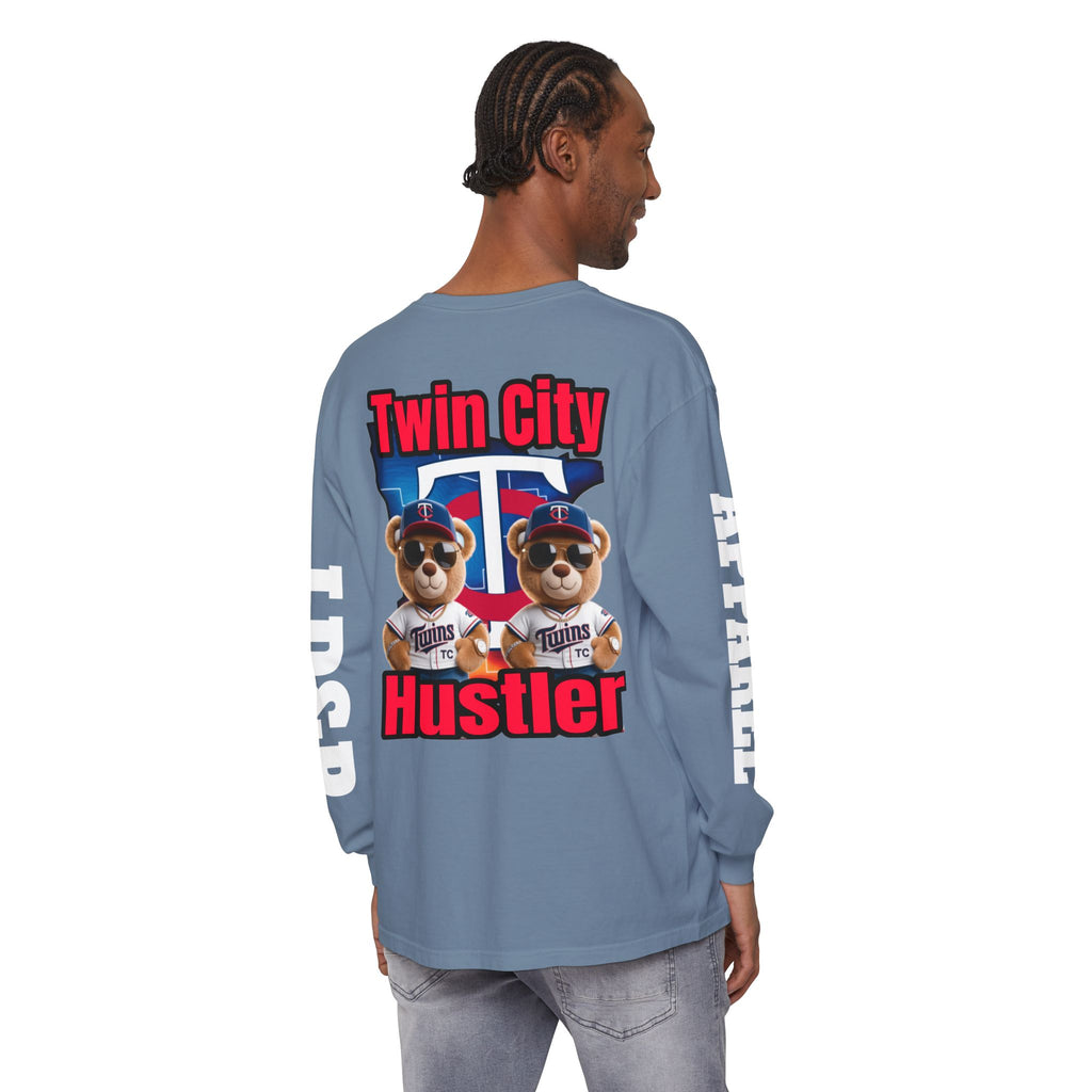 Twin City HUSTLER Long Sleeve T-Shirt - LD&P Apparel Design #2