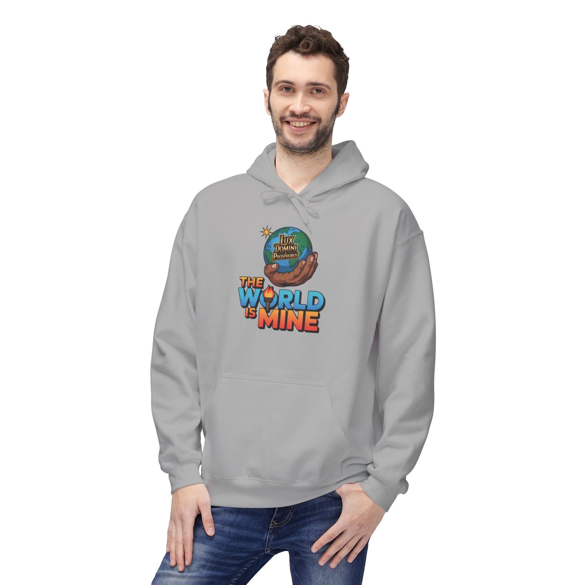 Hoodie Lux Domini and Phosphorus Design The World is Mine