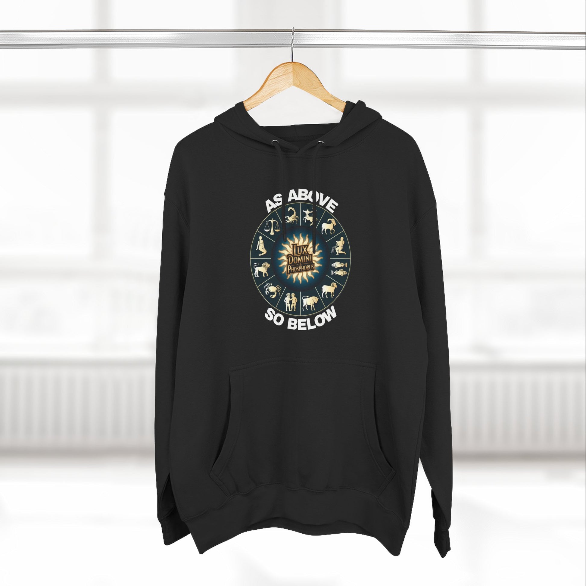 Fleece Hoodie - Lux Domini and Phosphorus Design - Above So Below