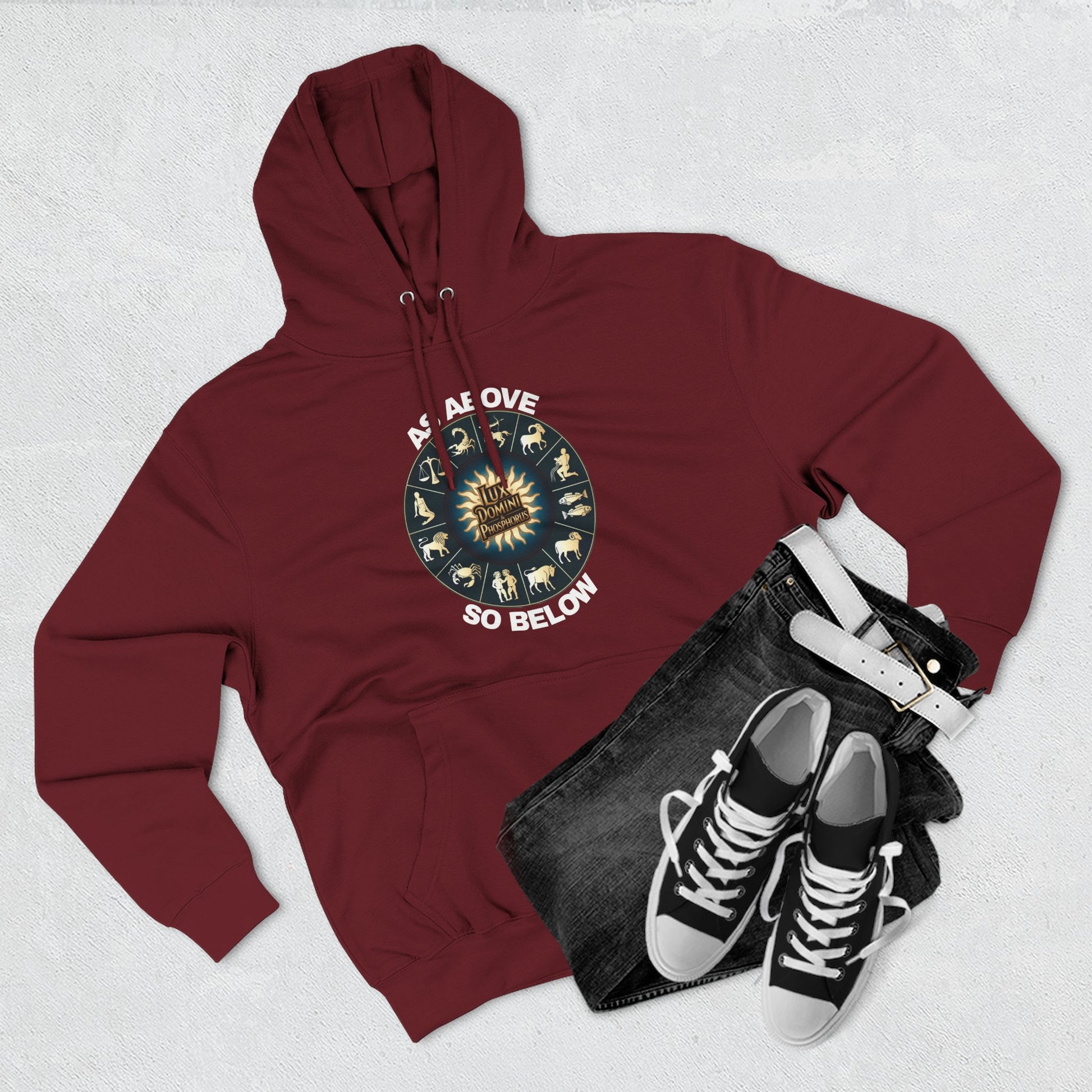 Fleece Hoodie - Lux Domini and Phosphorus Design - Above So Below