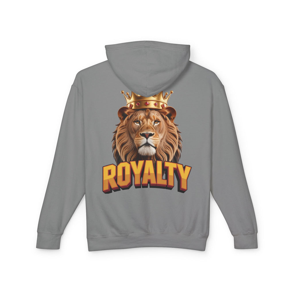 Royalty Lion Hooded Sweatshirt, Unisex Lightweight Pullover, King of the Jungle Sweatshirt, Animal Lover Gift, Cool Casual Wear